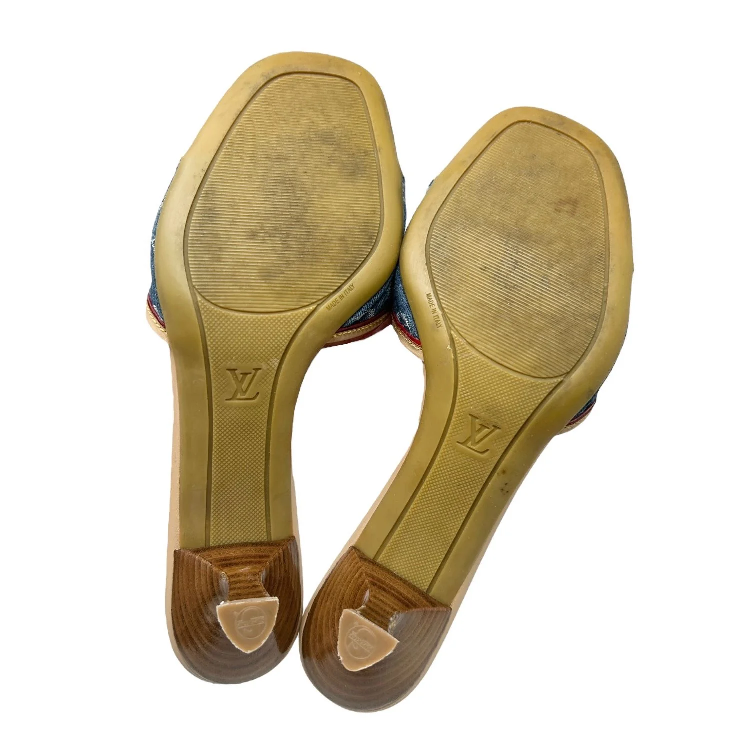 Louis Vuitton Denim Kitten Heels - Image 3