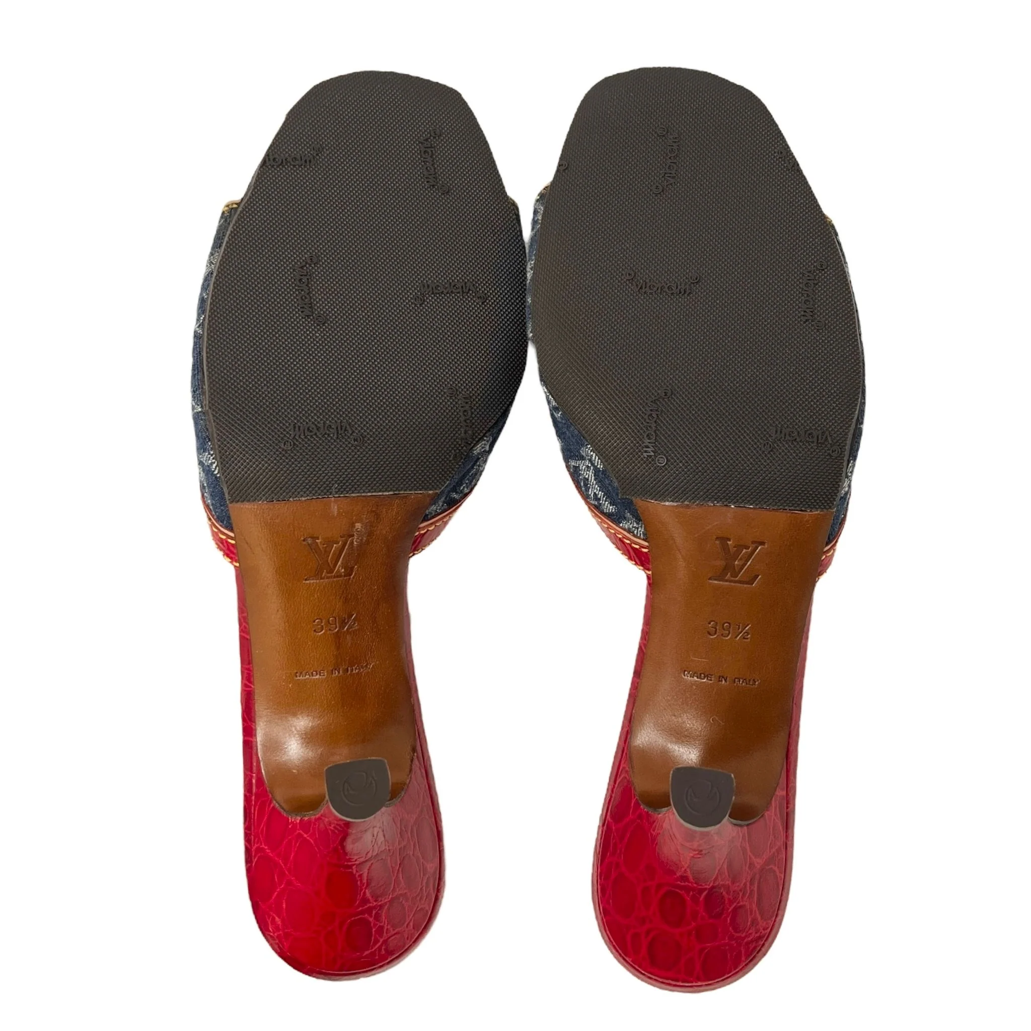 Louis Vuitton Denim Monogram Heels - Image 4
