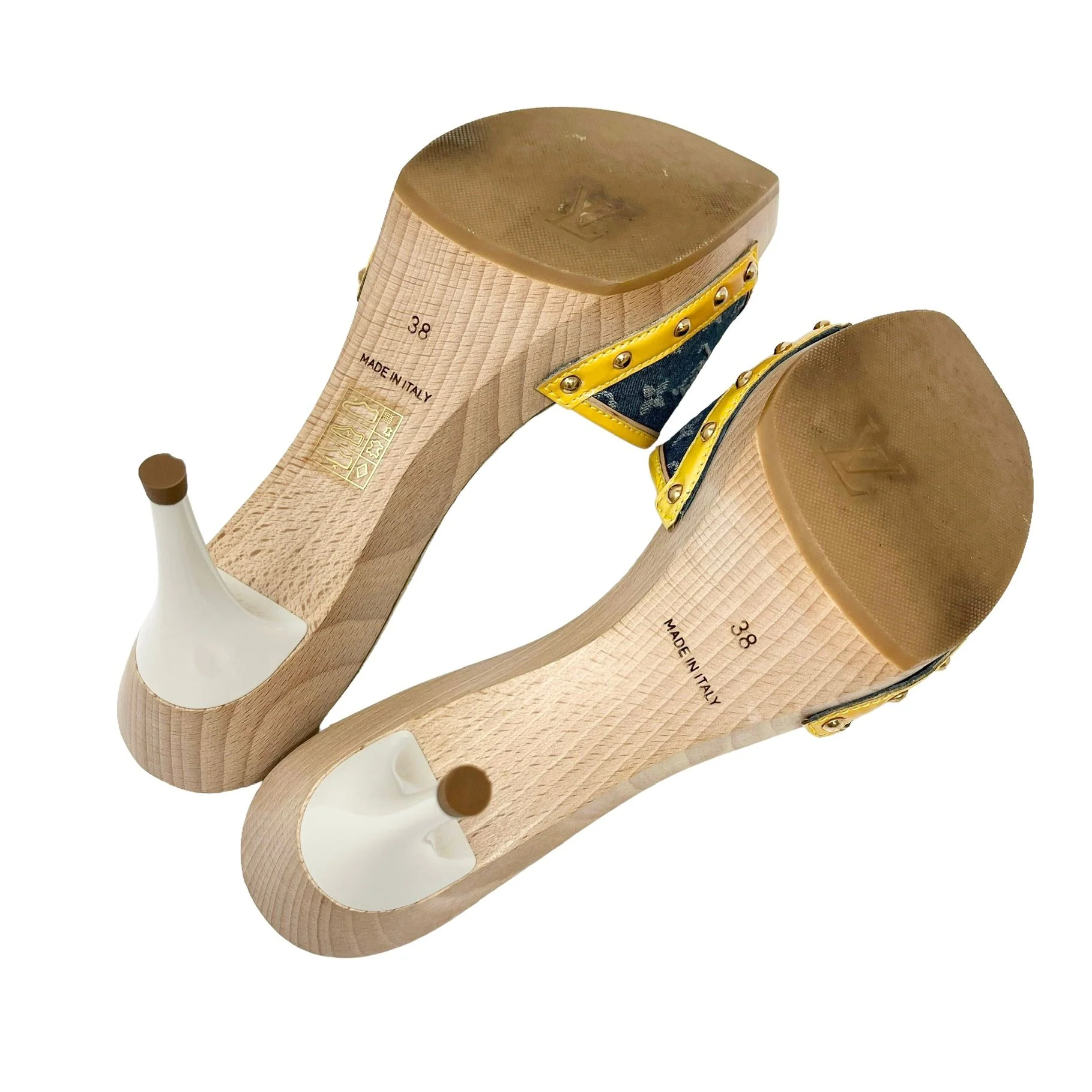 Louis Vuitton Denim Monogram Platform Heels - Image 4