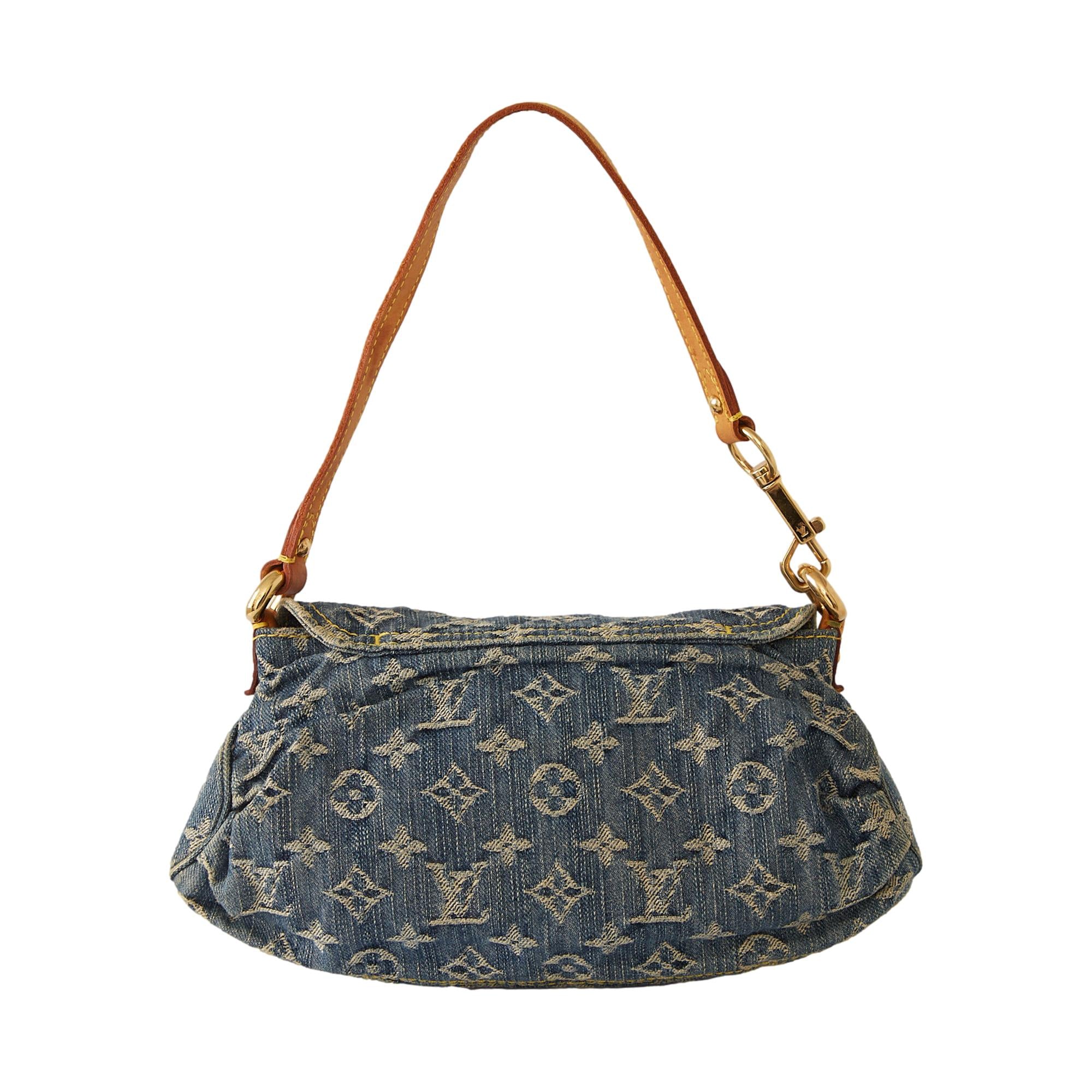 Louis Vuitton Denim Monogram Shoulder Bag - Image 2