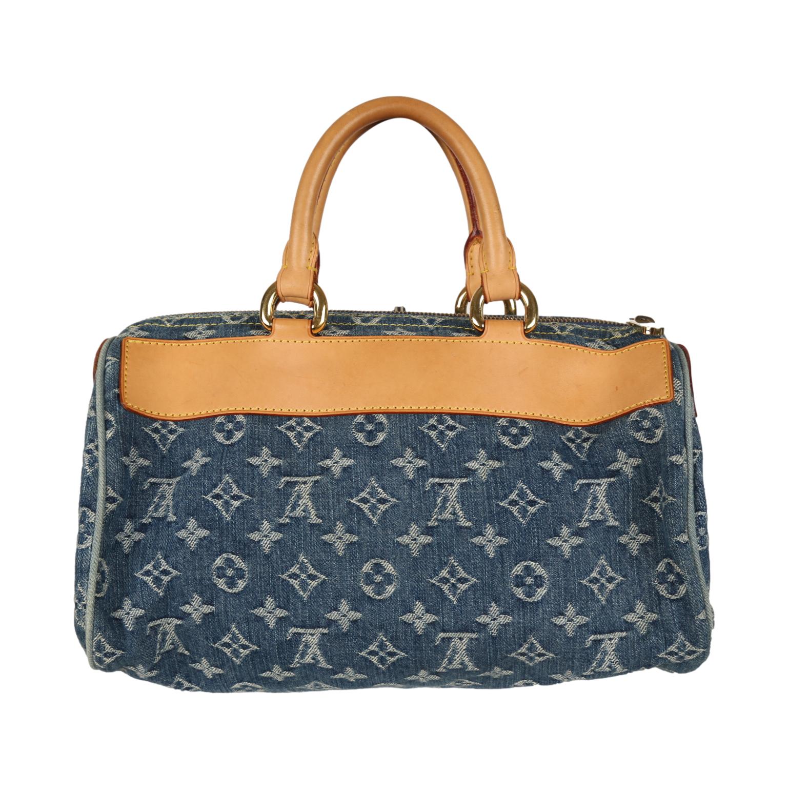 Louis Vuitton Denim Monogram Speedy Bag - Image 2