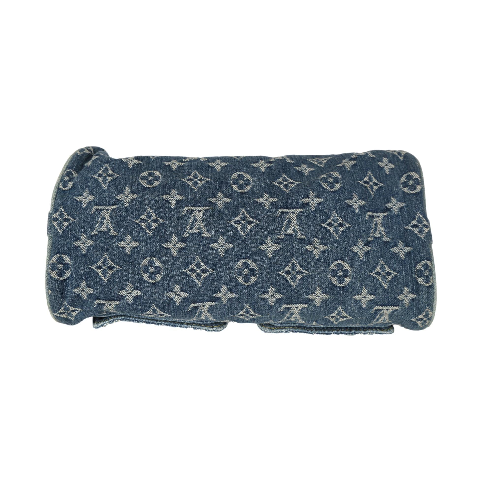 Louis Vuitton Denim Monogram Speedy Bag - Image 3