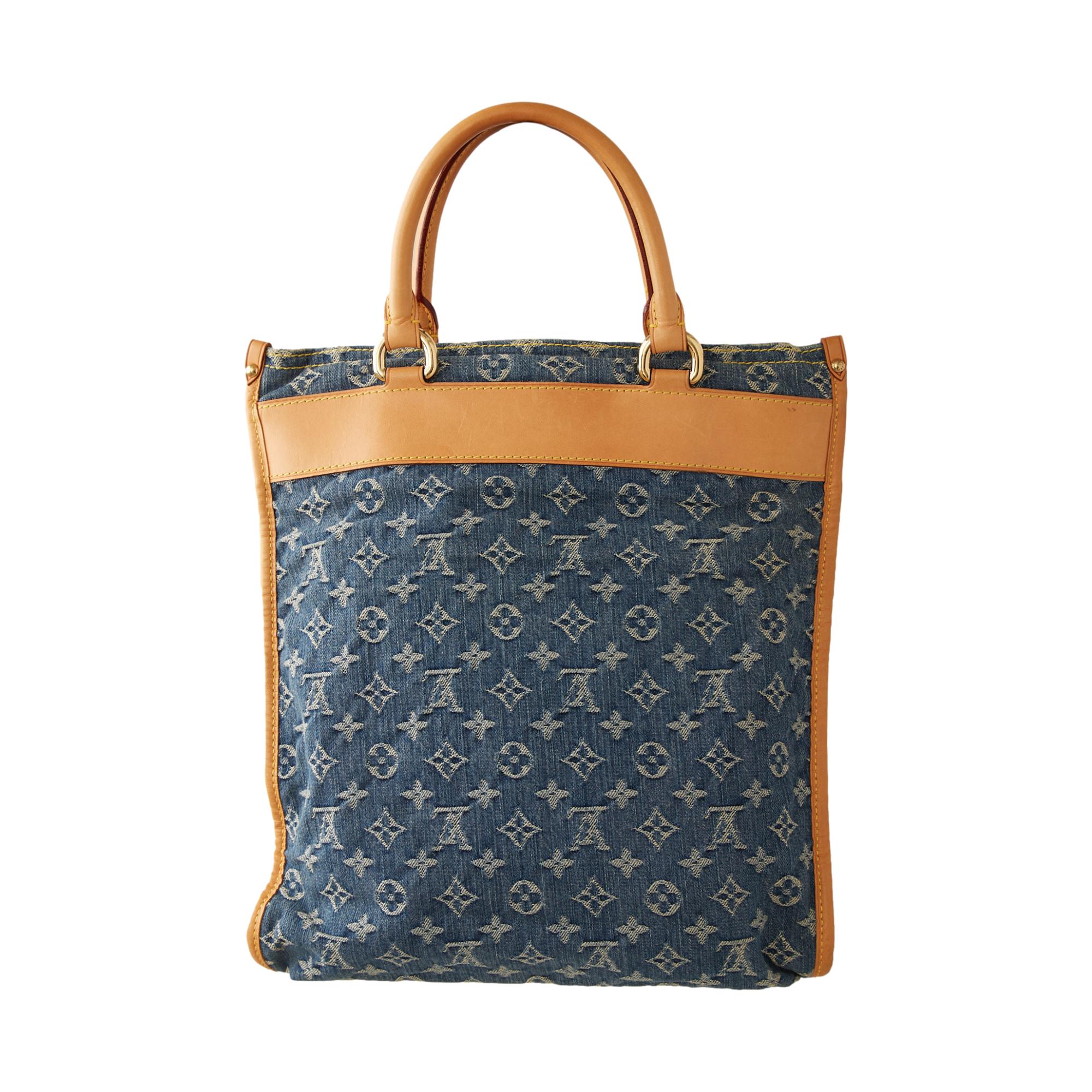 Louis Vuitton Denim Monogram Tote Bag - Image 2