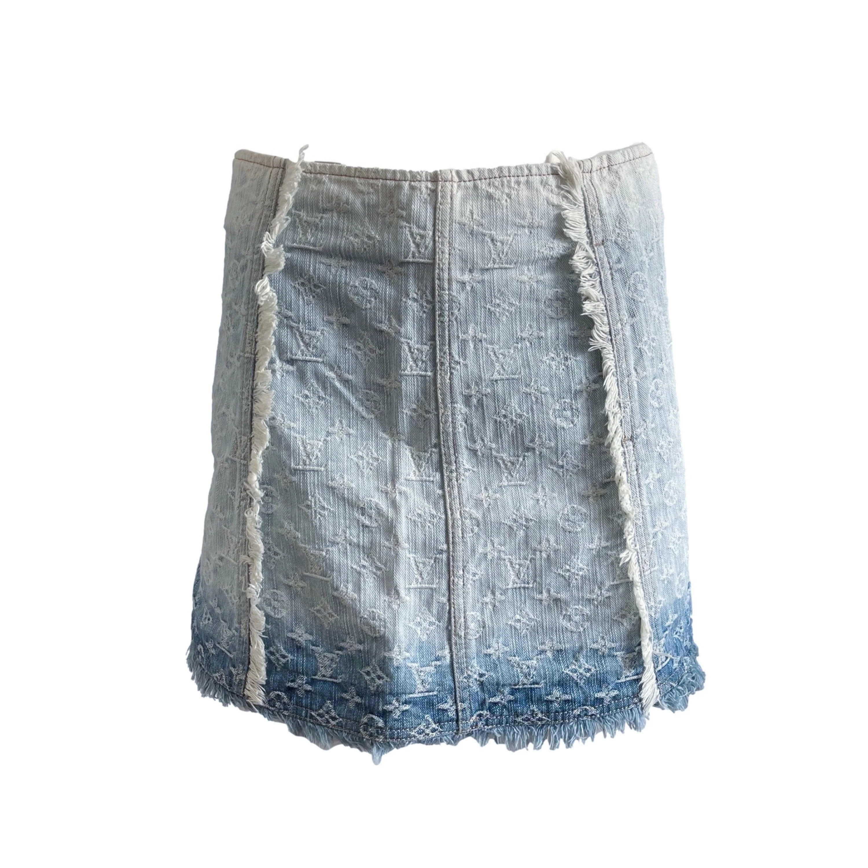 Louis Vuitton Denim Ombré Skirt