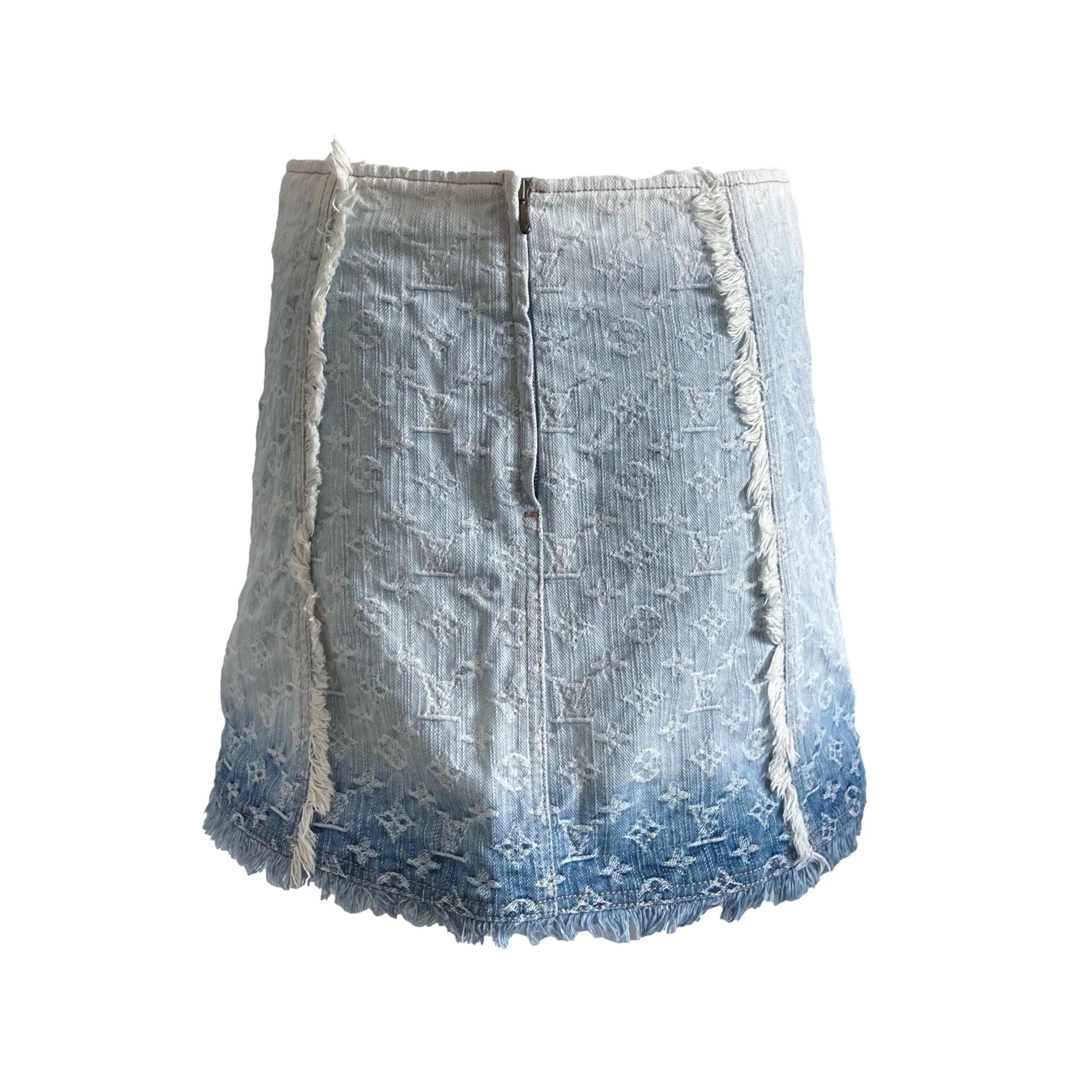 Louis Vuitton Denim Ombré Skirt - Image 2