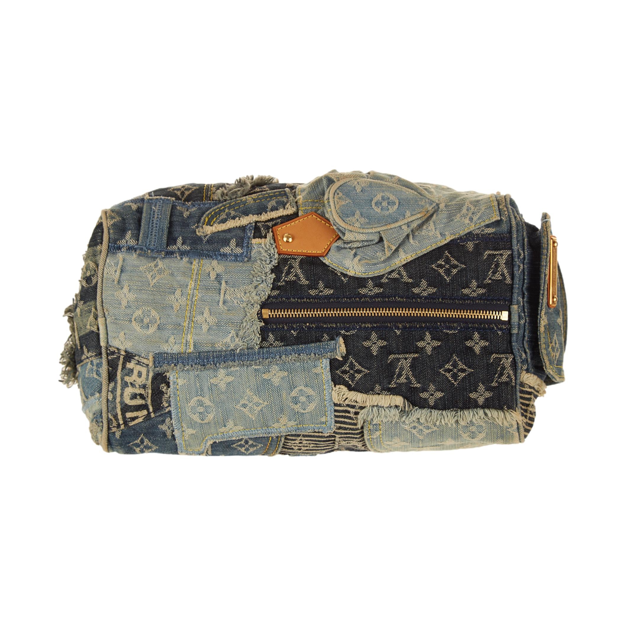 Louis Vuitton Denim Patchwork Speedy 30 - Image 3