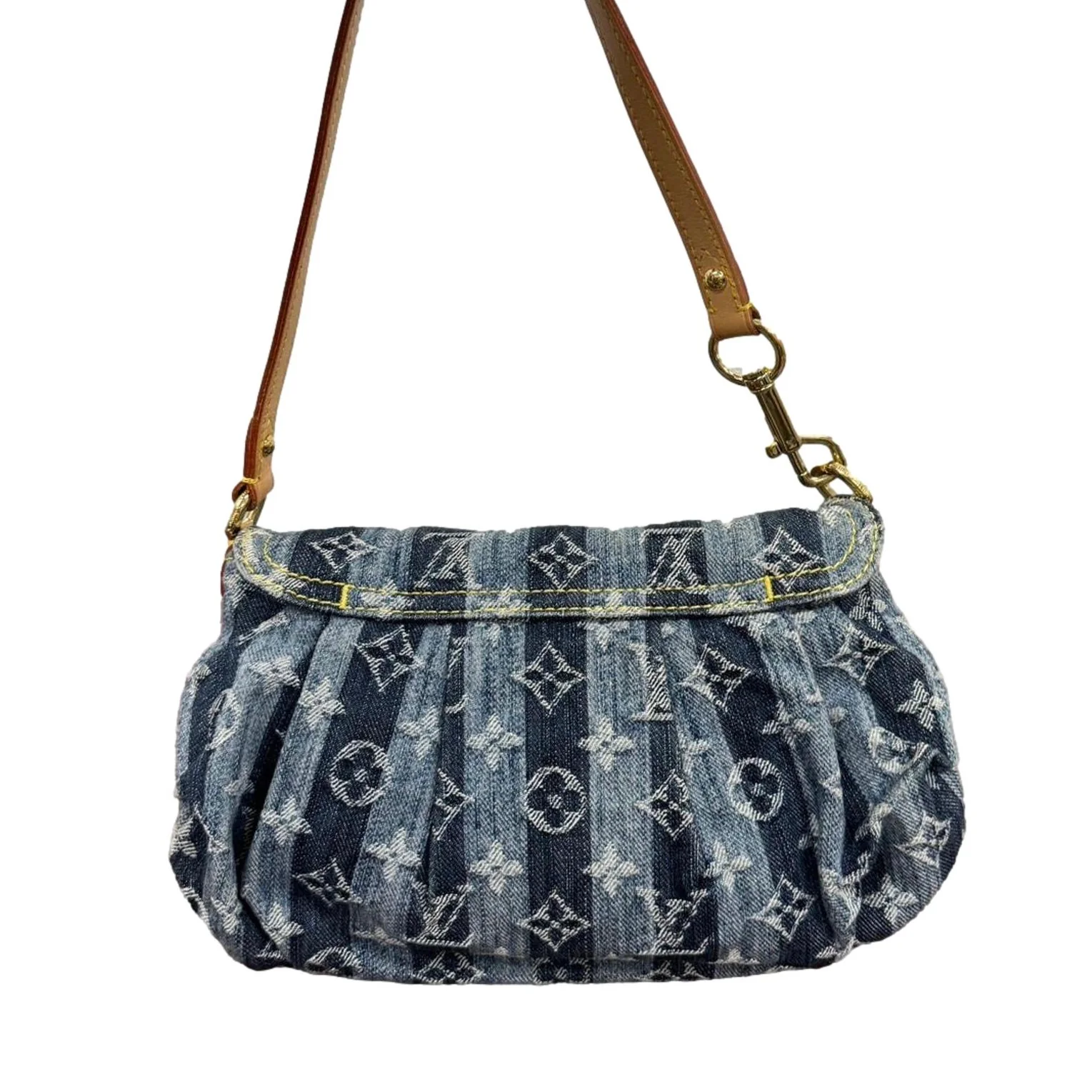 Louis Vuitton Denim Striped Shoulder Bag - Image 2