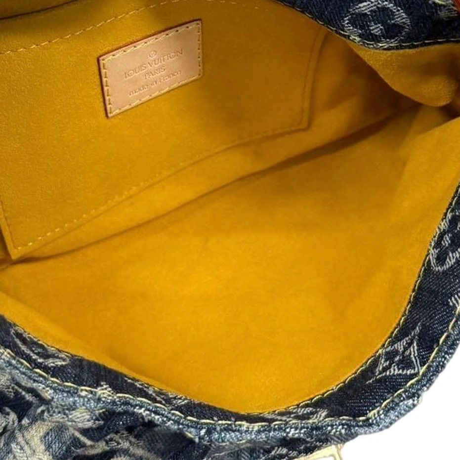 Louis Vuitton Denim Striped Shoulder Bag - Image 3