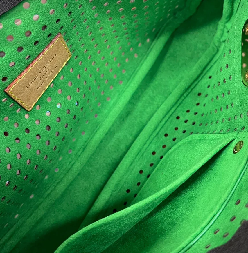 Louis Vuitton Green Monogram Perforated Shoulder Bag - Image 4