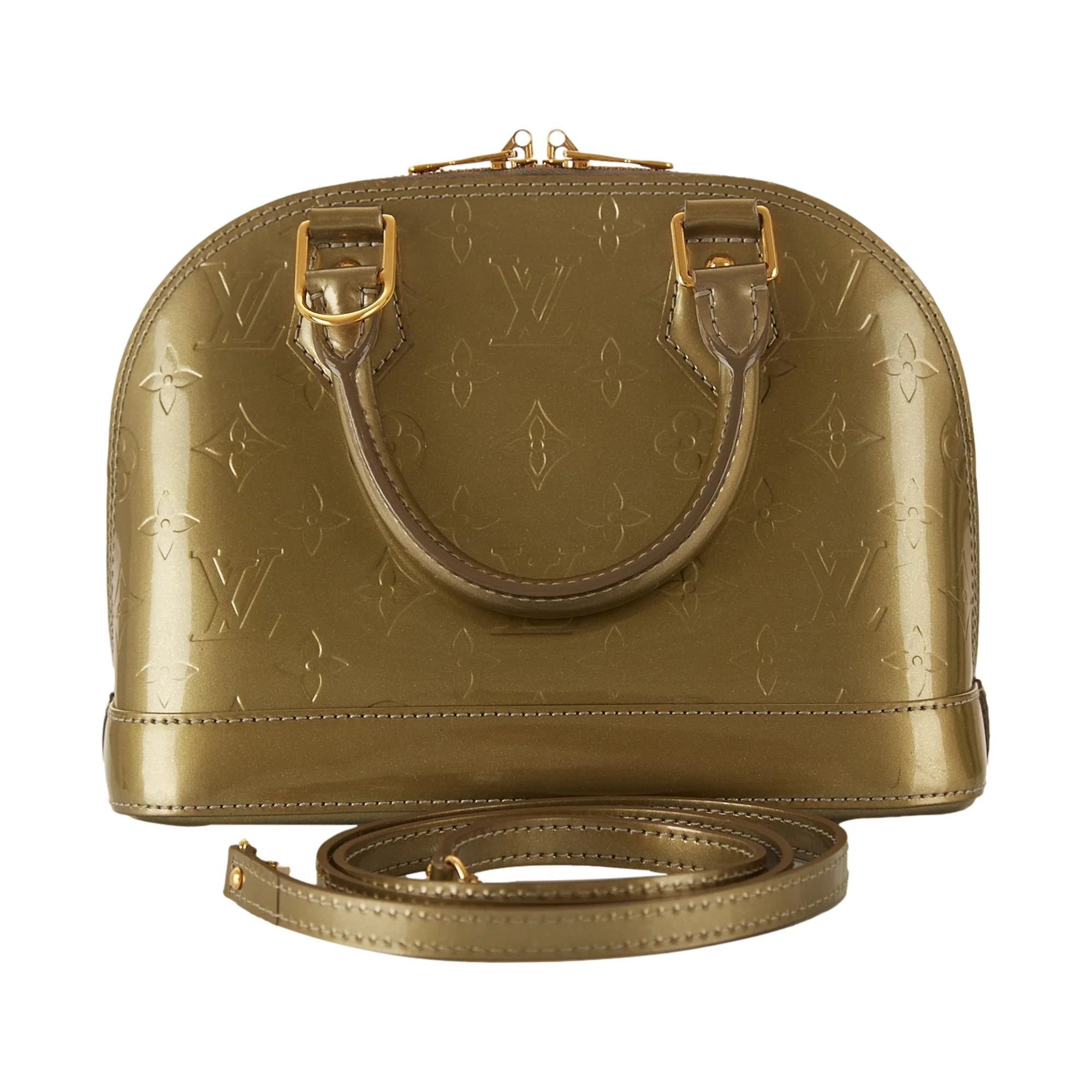 Louis Vuitton Green Monogram Vernis Alma Bag - Image 2