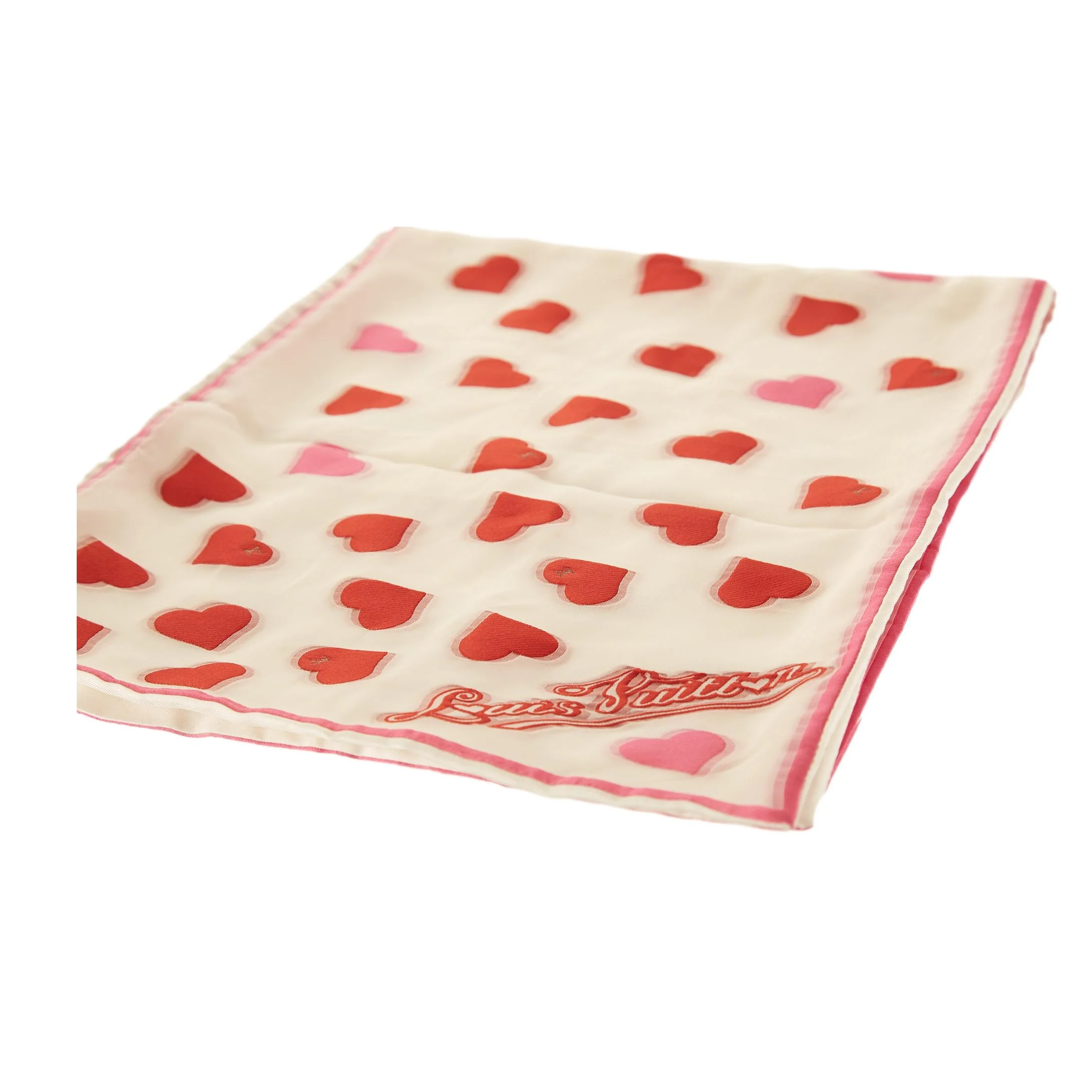 Louis Vuitton Heart Print Silk Scarf - Image 2