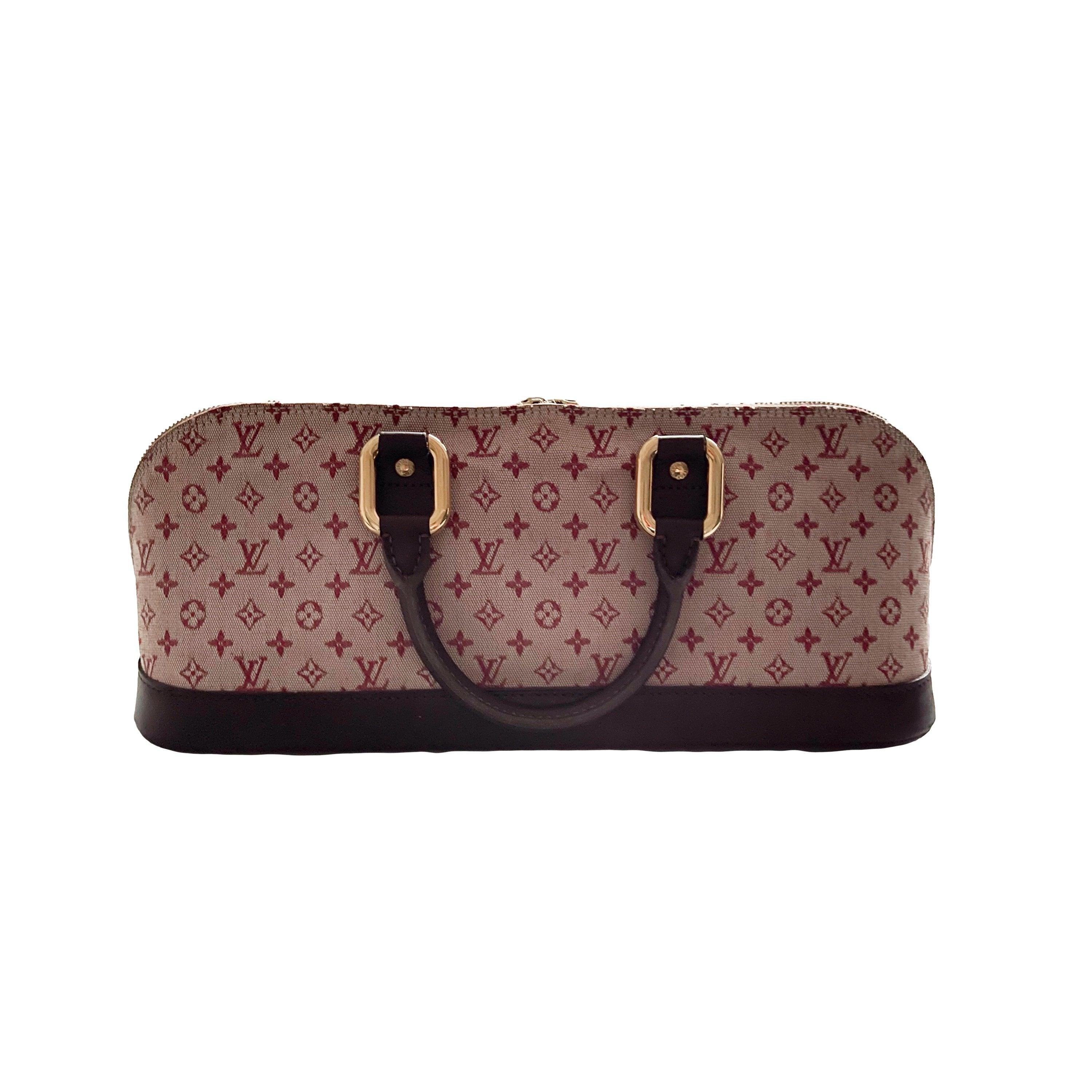 Louis Vuitton Maroon Long Monogram Top Handle Bag - Image 2