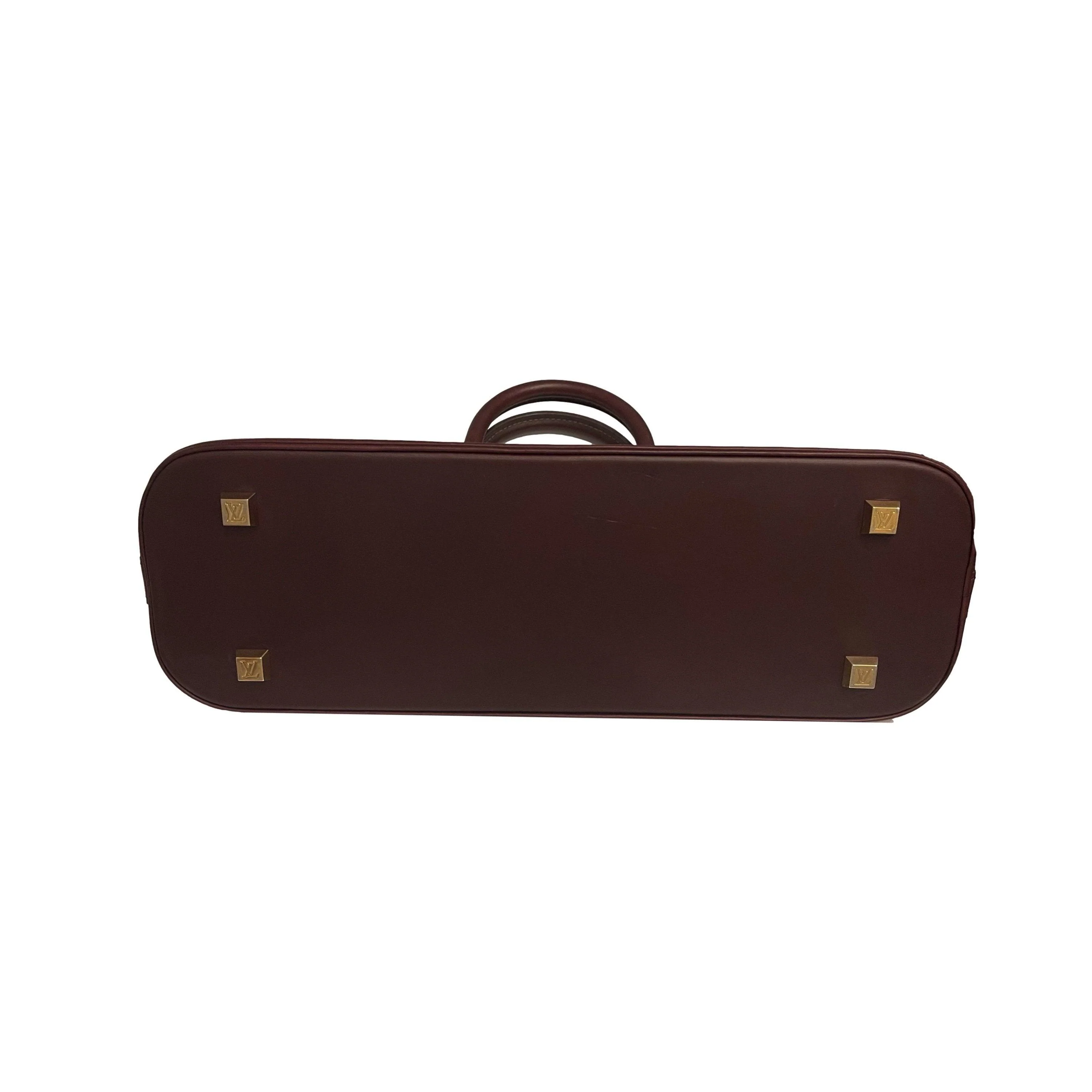 Louis Vuitton Maroon Long Monogram Top Handle Bag - Image 4