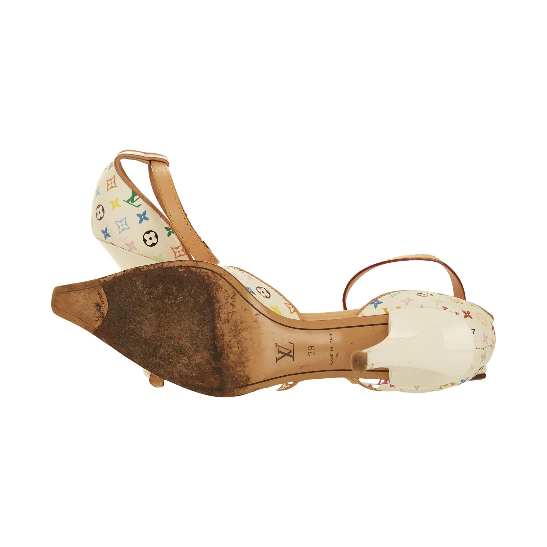 Louis Vuitton Multicolor Flower Heels - Image 3