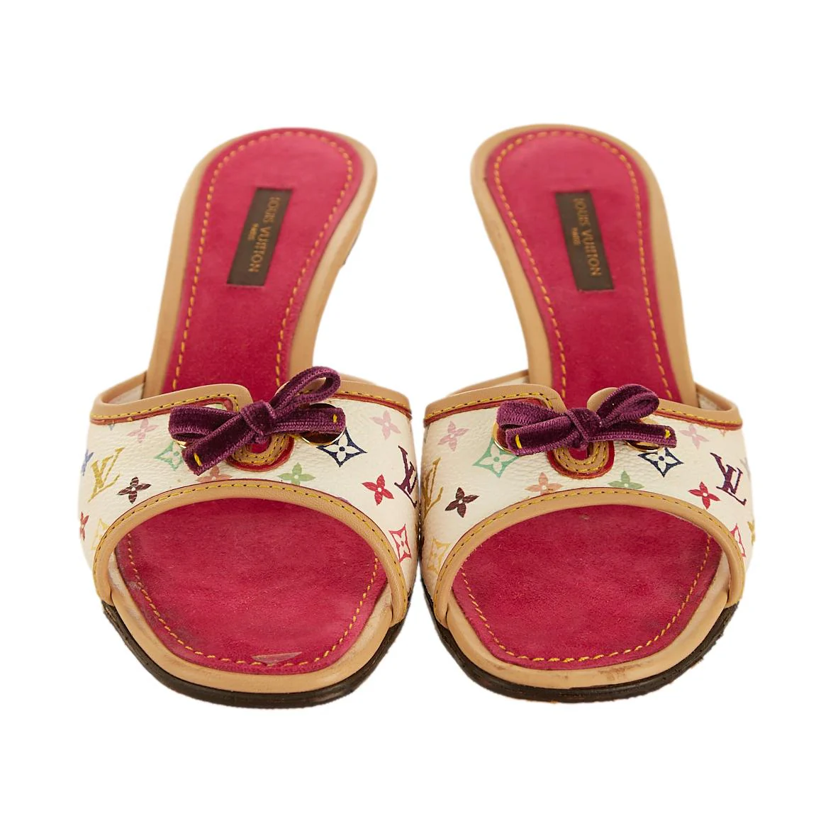 Louis Vuitton Multicolor Monogram Kitten Heels