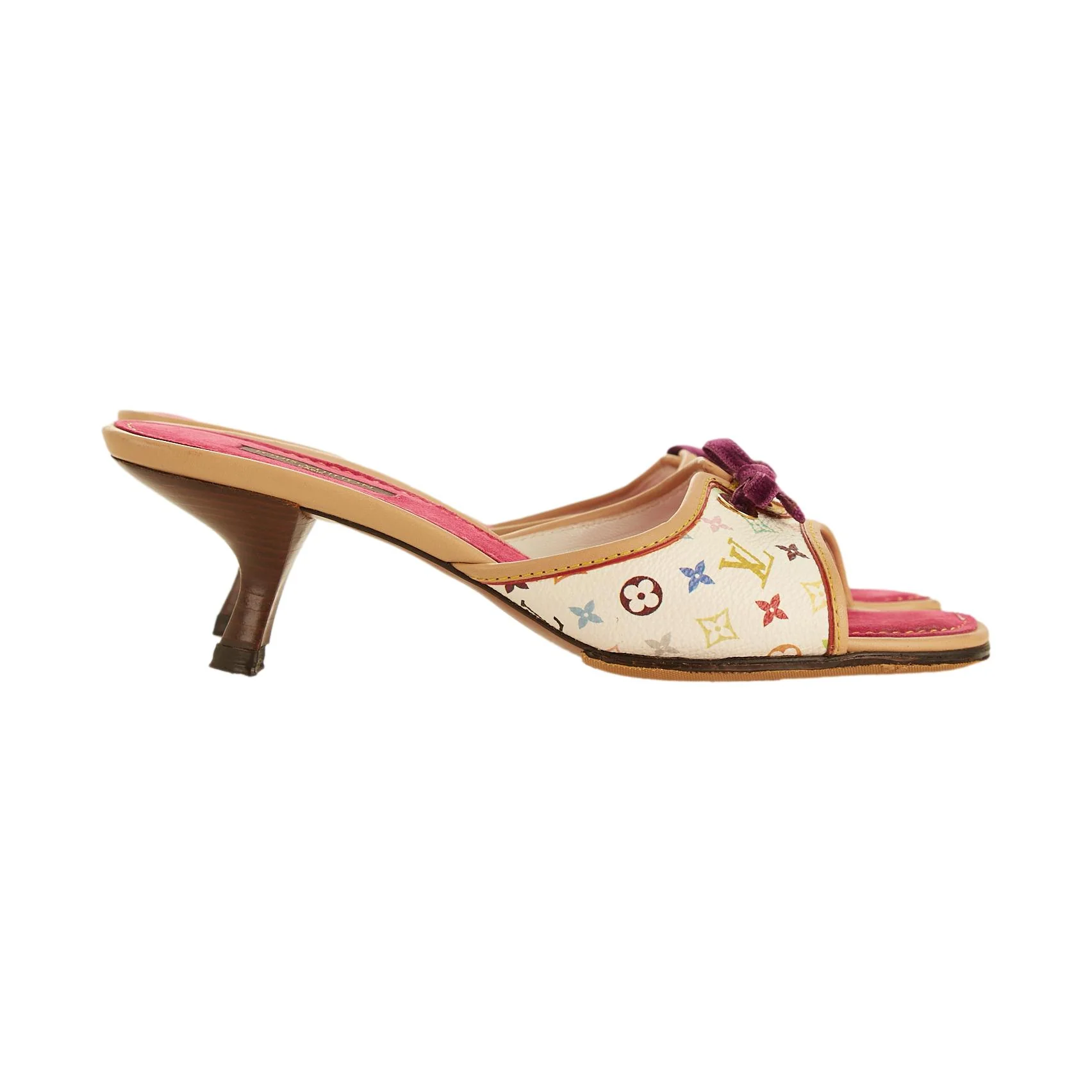 Louis Vuitton Multicolor Monogram Kitten Heels - Image 2