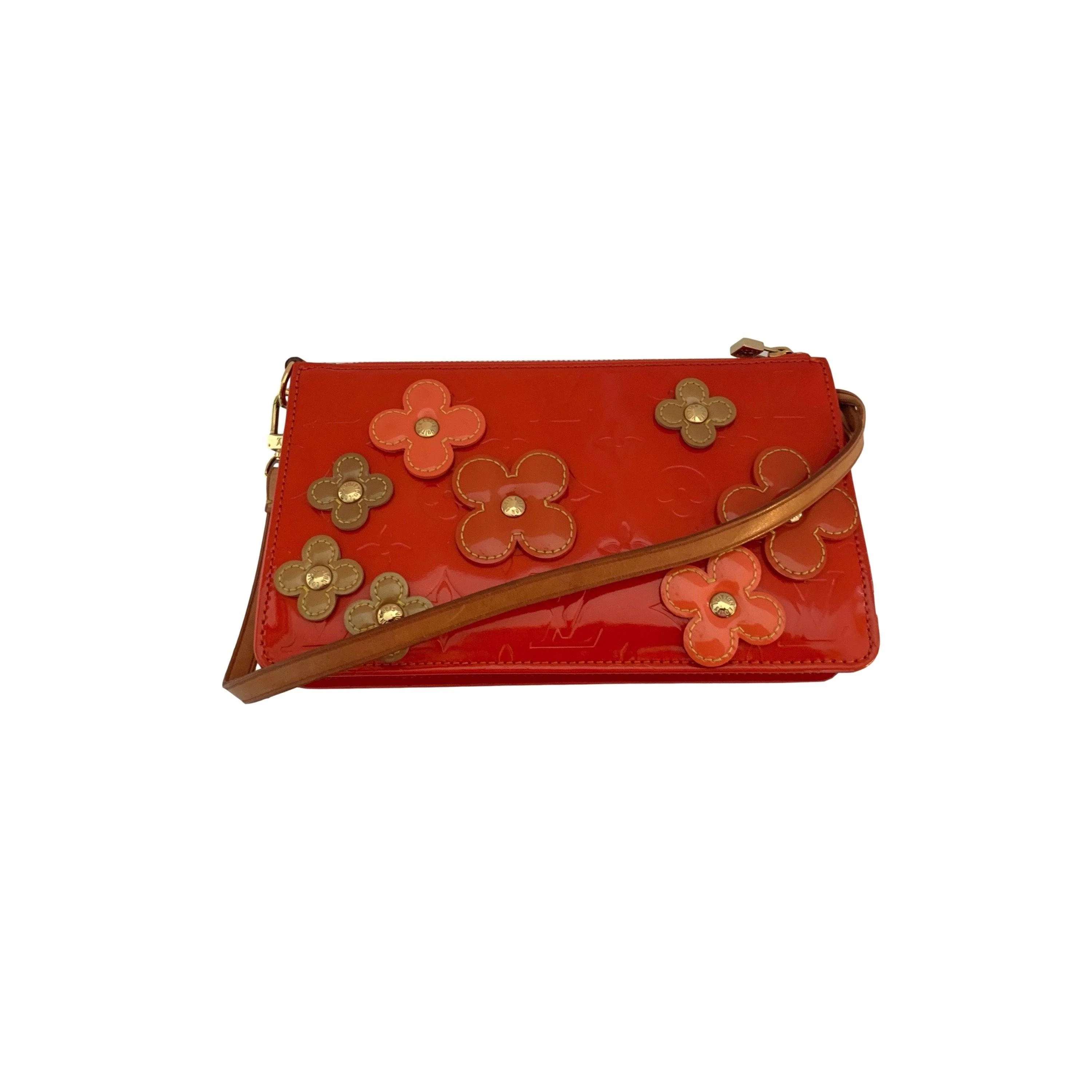 Louis Vuitton Orange Floral Shoulder Bag - Image 3