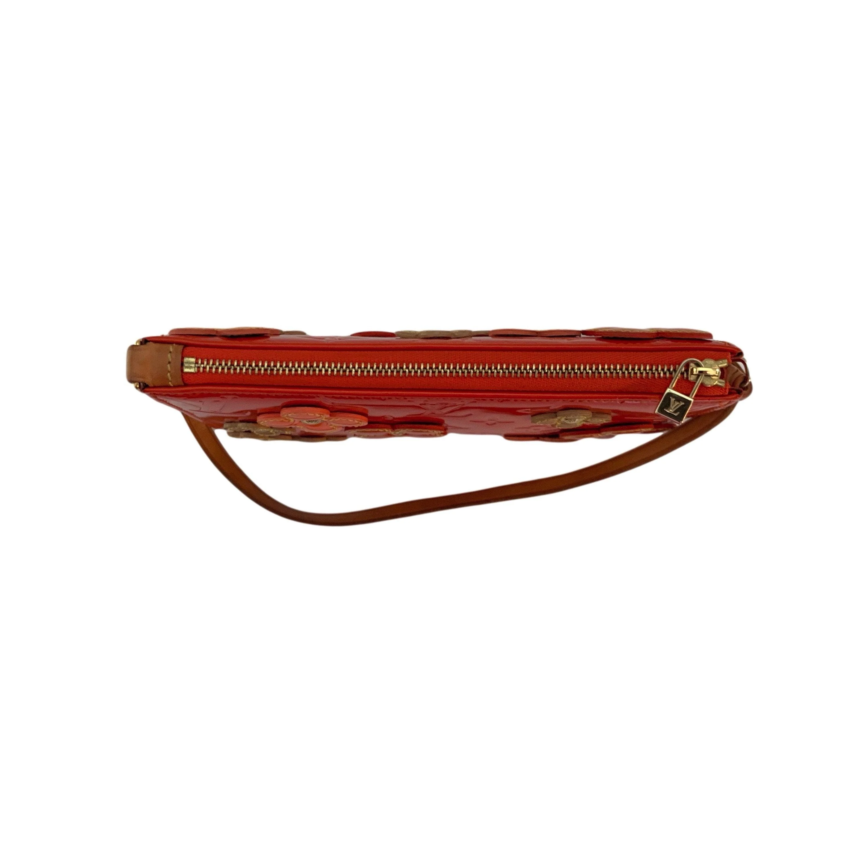 Louis Vuitton Orange Floral Shoulder Bag - Image 4