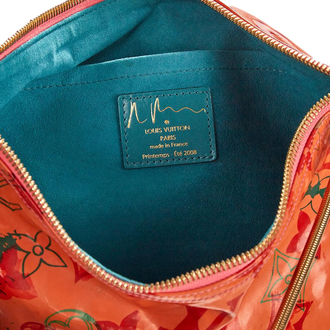 Louis Vuitton Orange Graffiti Logo Shoulder Bag - Image 4