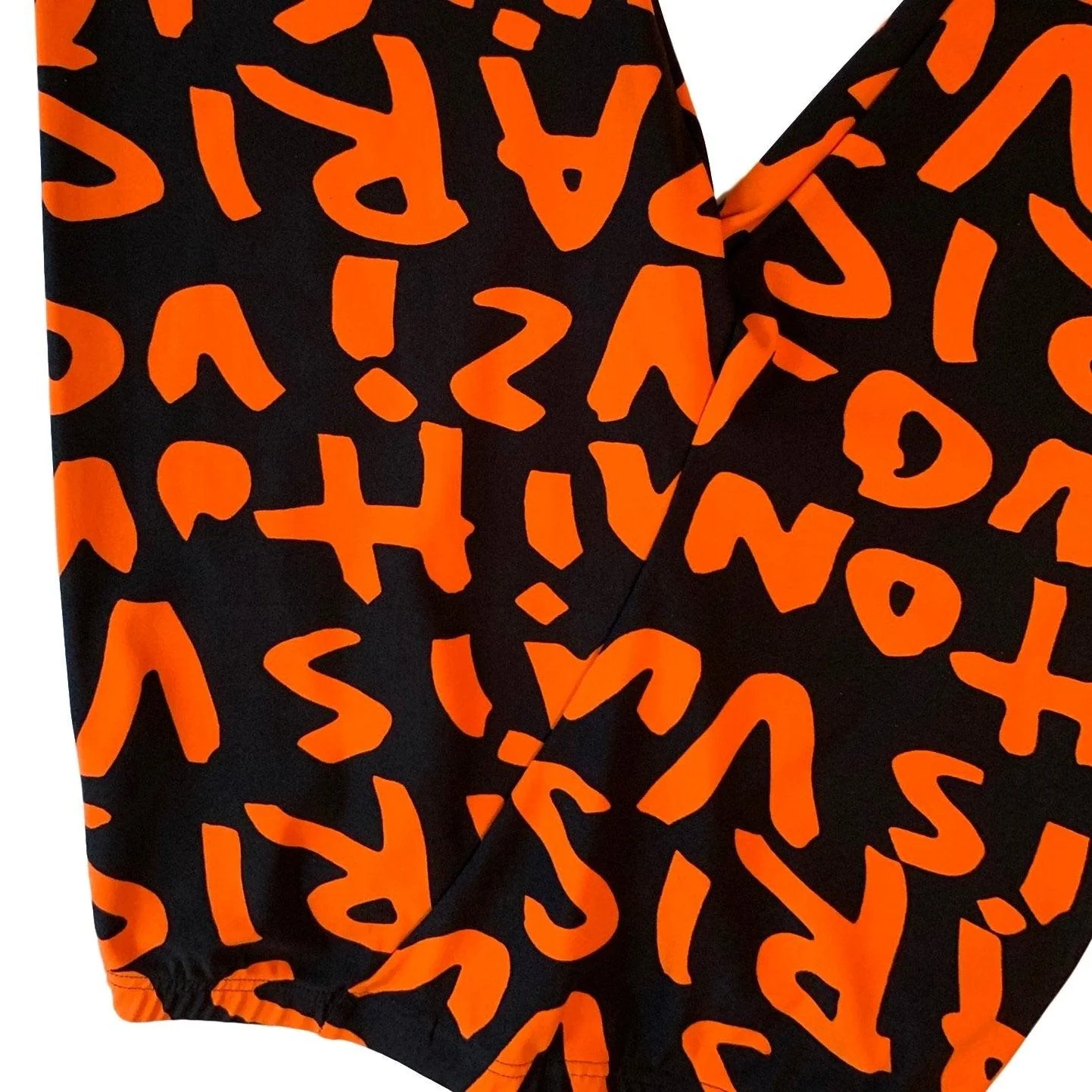 Louis Vuitton Orange Logo Graffiti Leggings - Image 2