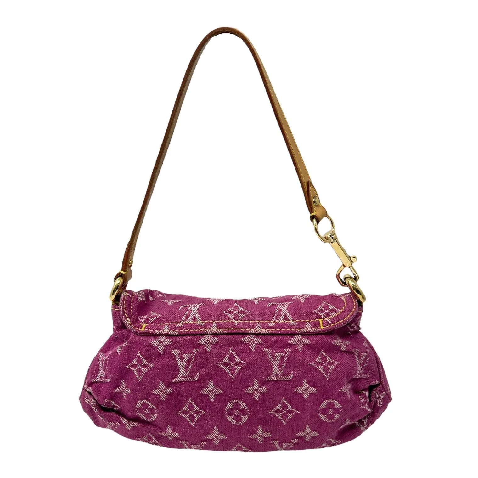 Louis Vuitton Pink Denim Shoulder Bag - Image 2