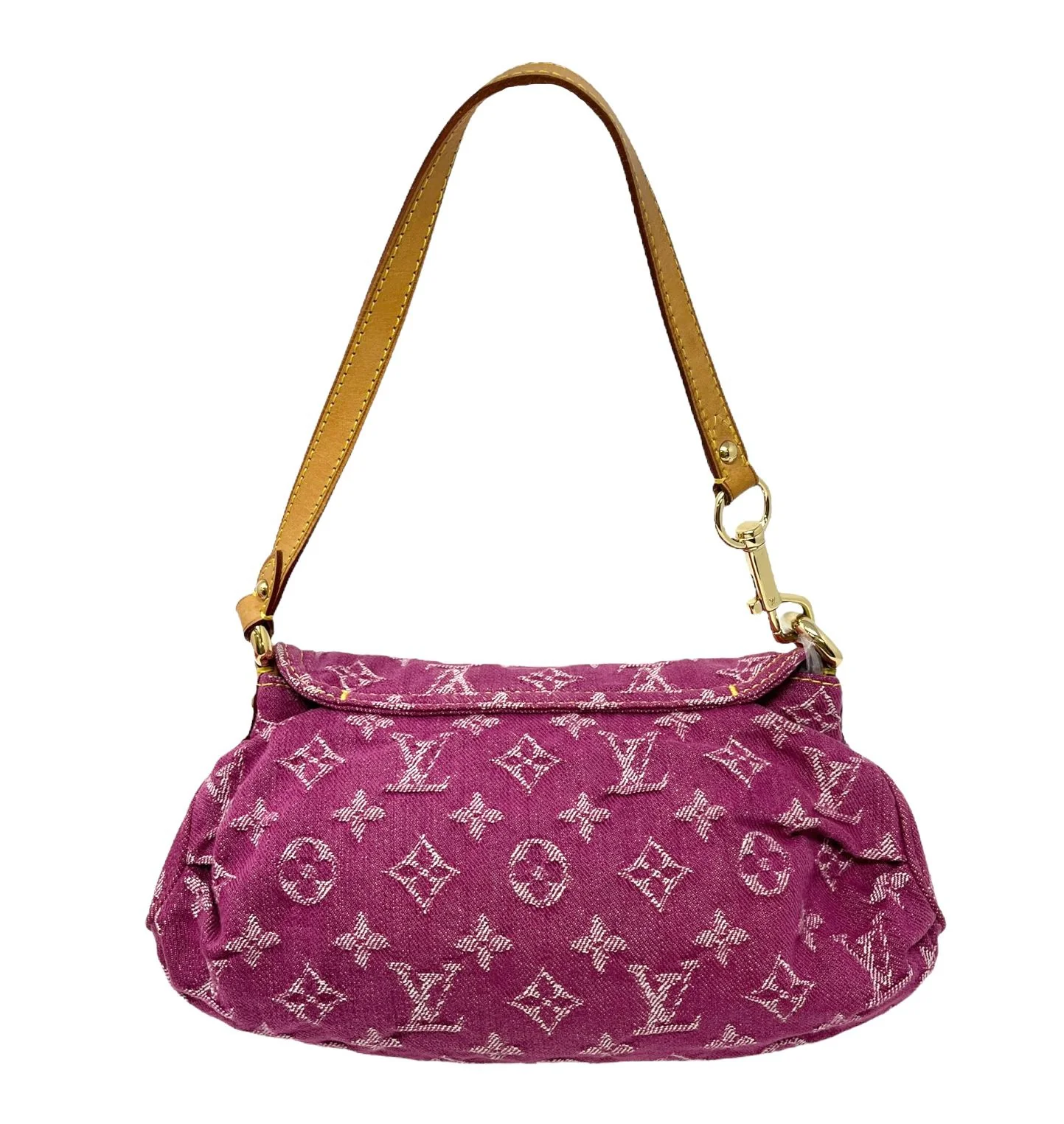 Louis Vuitton Pink Denim Shoulder Bag - Image 2