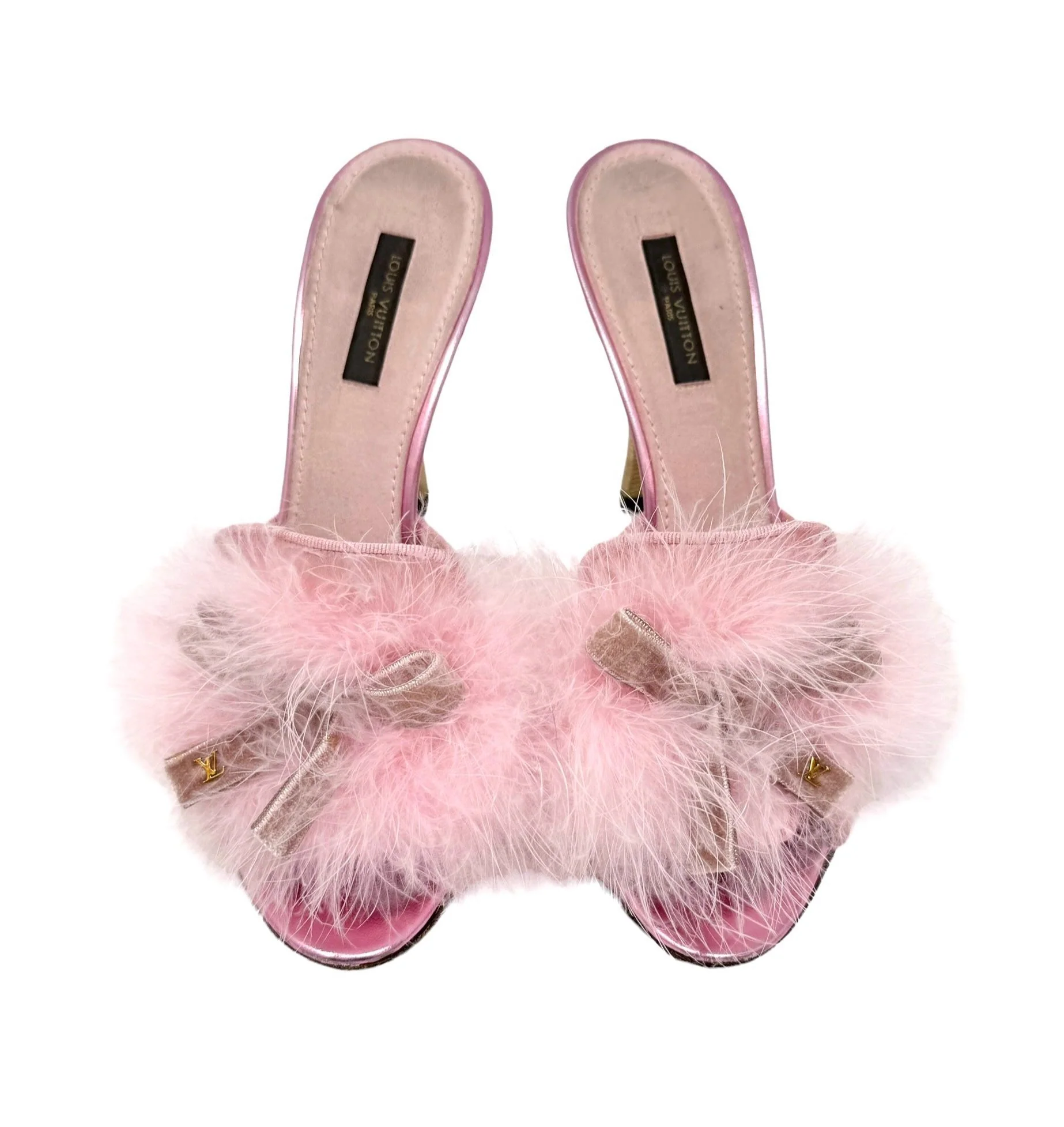 Louis Vuitton Pink Feather Heels - Image 2
