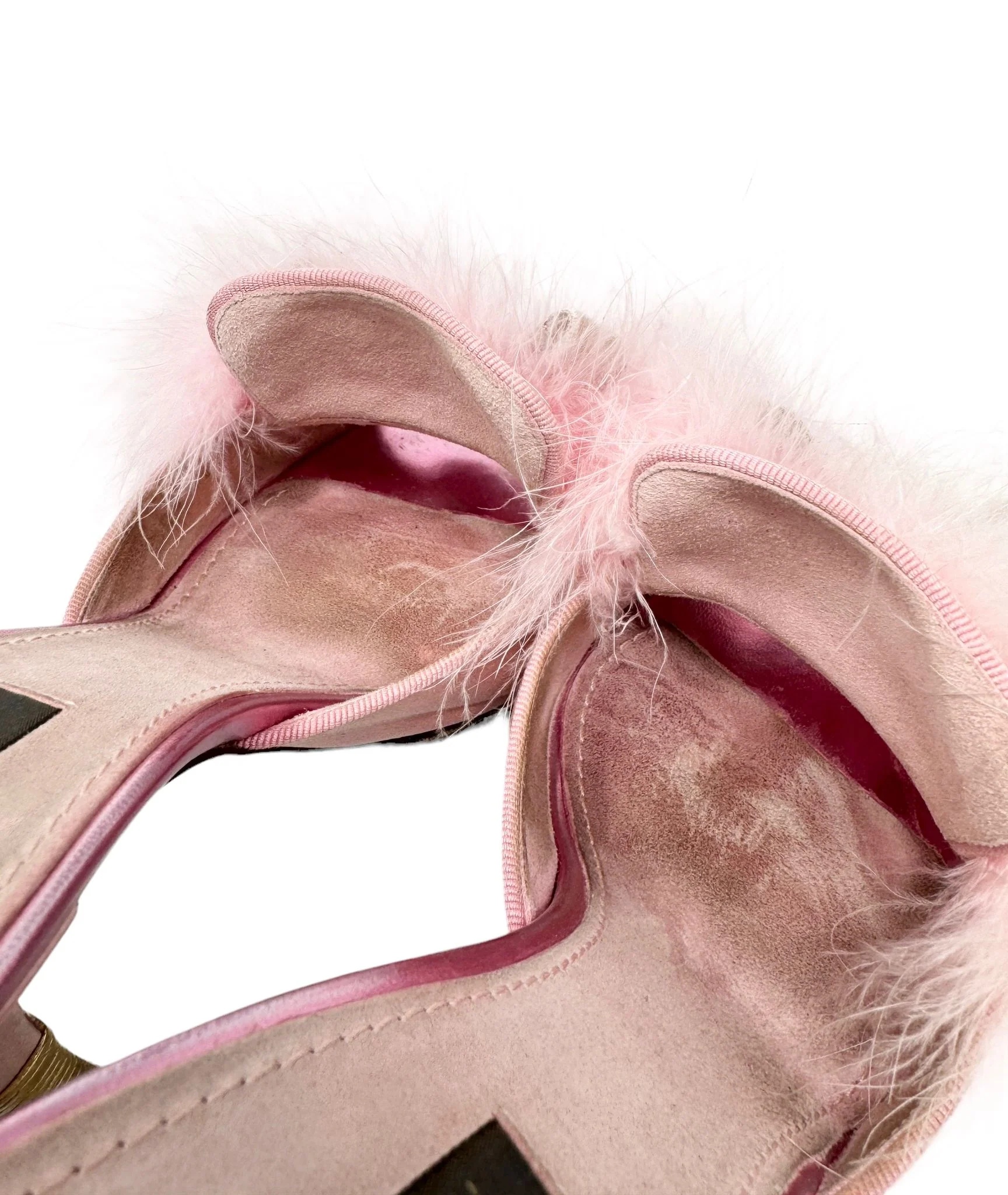 Louis Vuitton Pink Feather Heels - Image 3