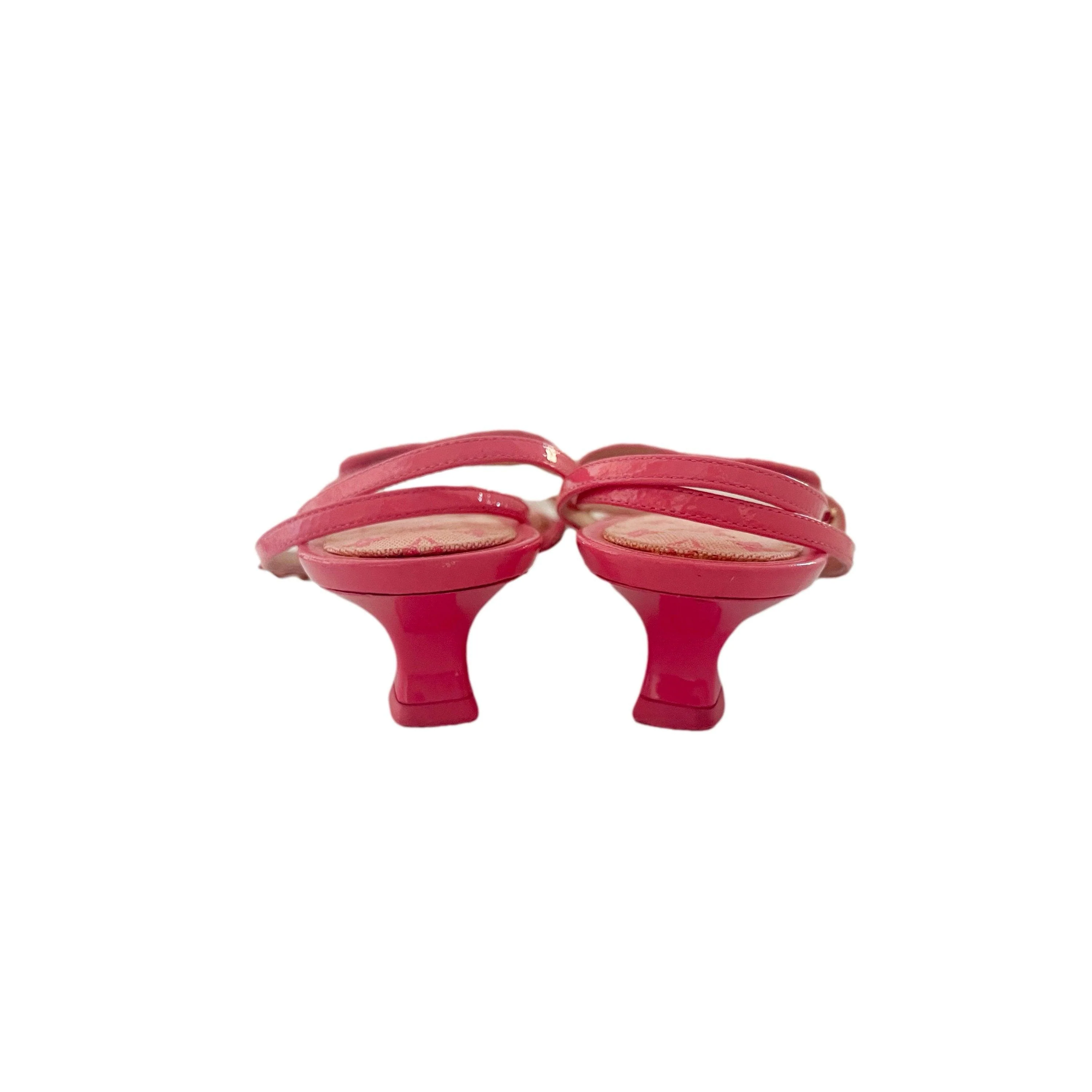 Louis Vuitton Pink Monogram Kitten Heels - Image 2