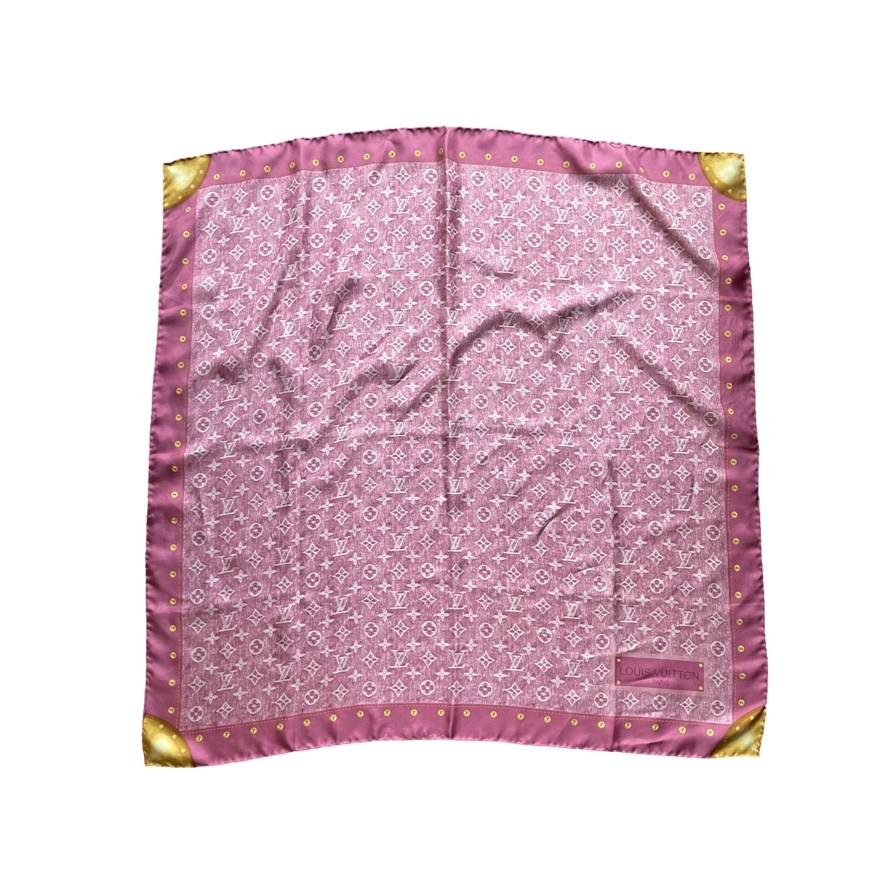 Louis Vuitton Pink Monogram Scarf - Image 3
