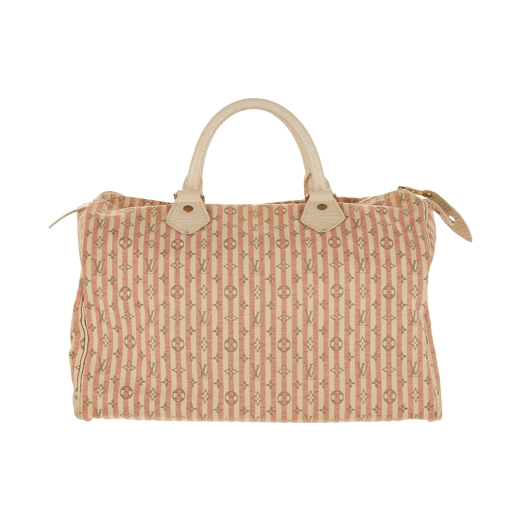 Louis Vuitton Pink Striped Speedy 30 - Image 2