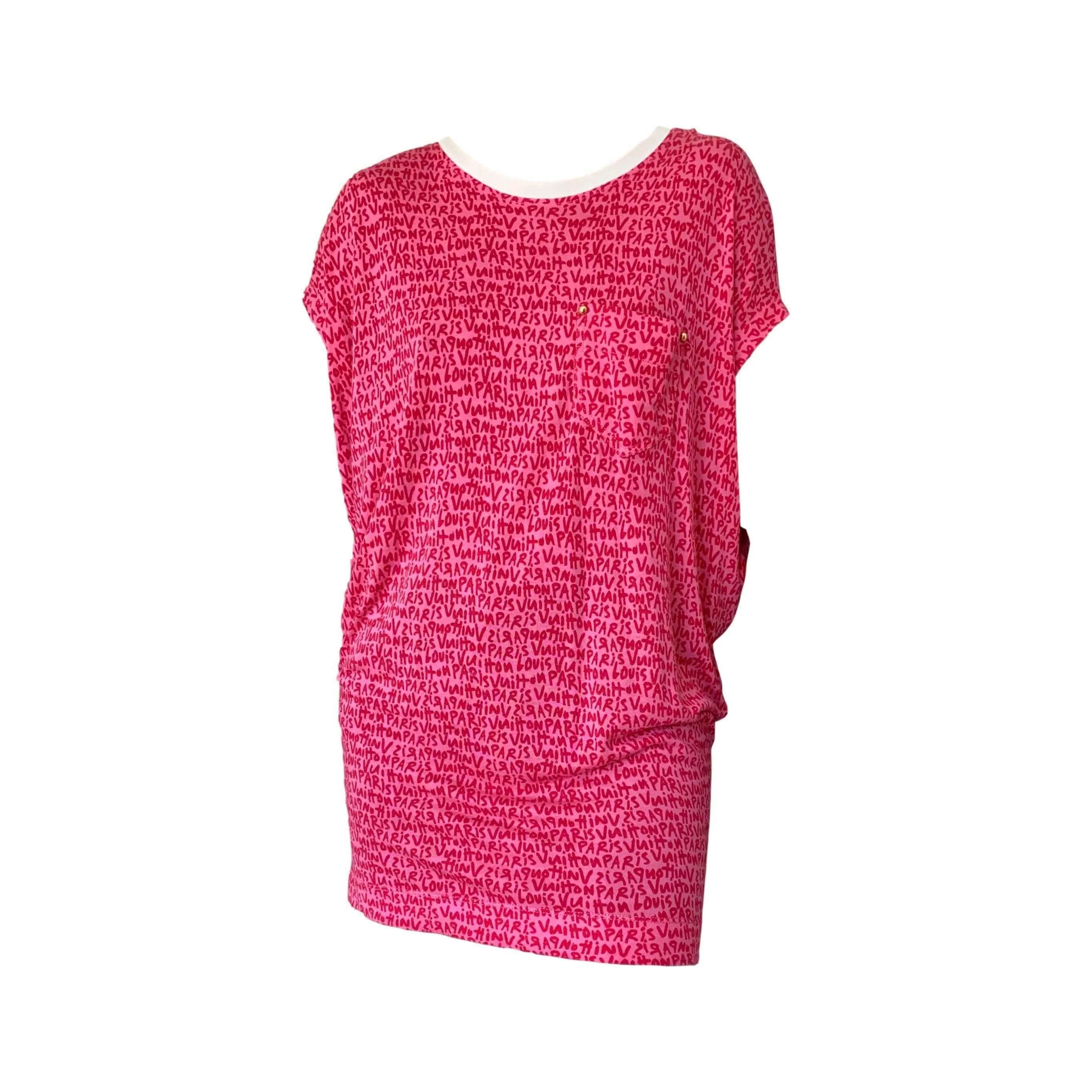 Louis Vuitton Pink T-Shirt Dress