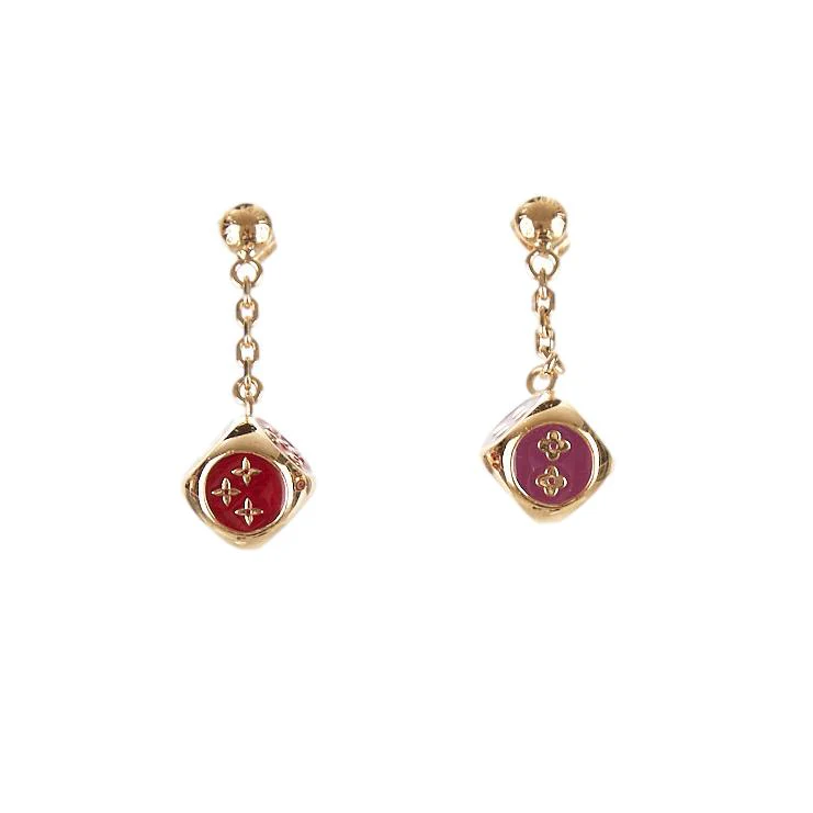 Louis Vuitton Red Dice Logo Earrings - Image 2