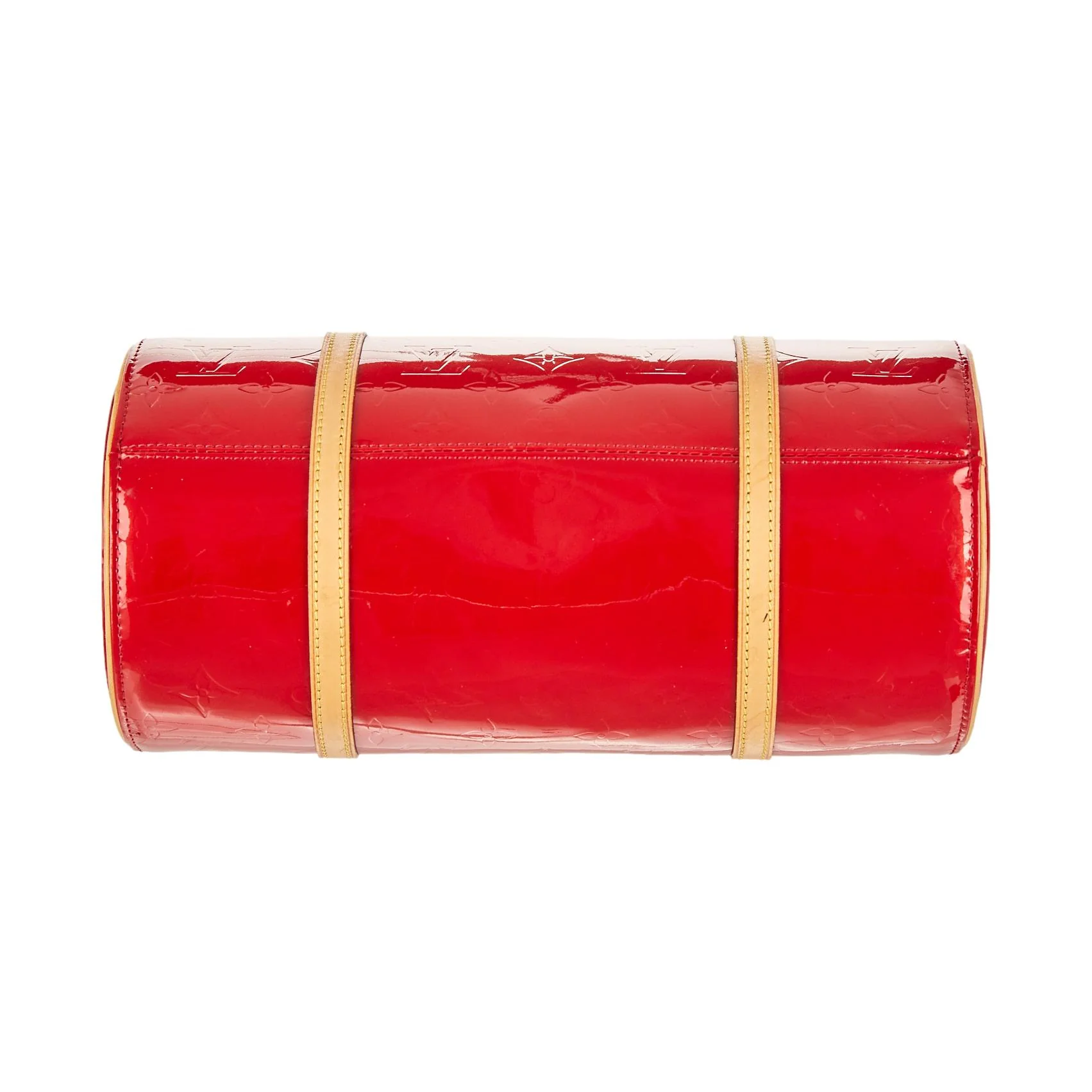 Louis Vuitton Red Monogram Cylinder Bag - Image 3