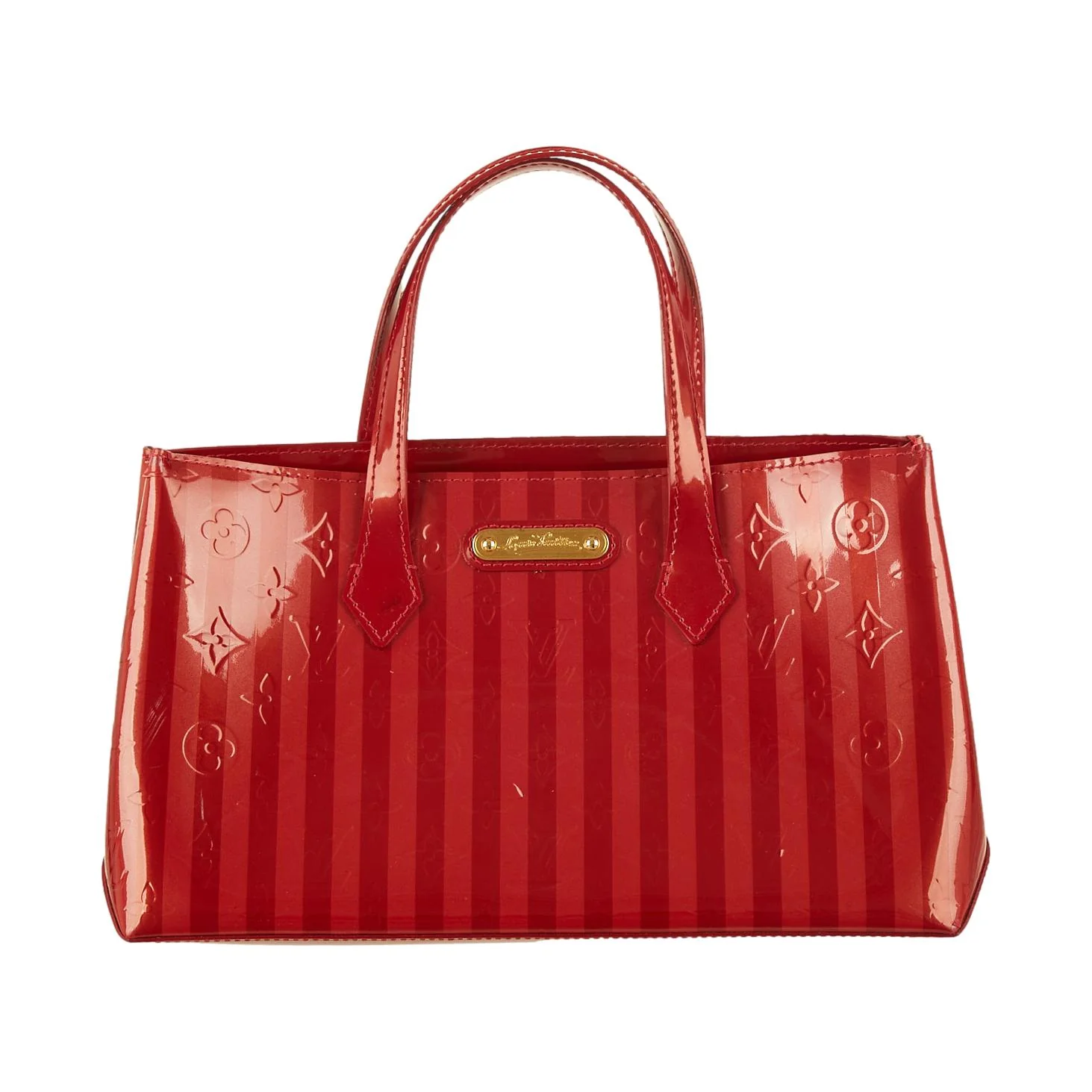 Louis Vuitton Red Monogram Striped Top Handle Bag