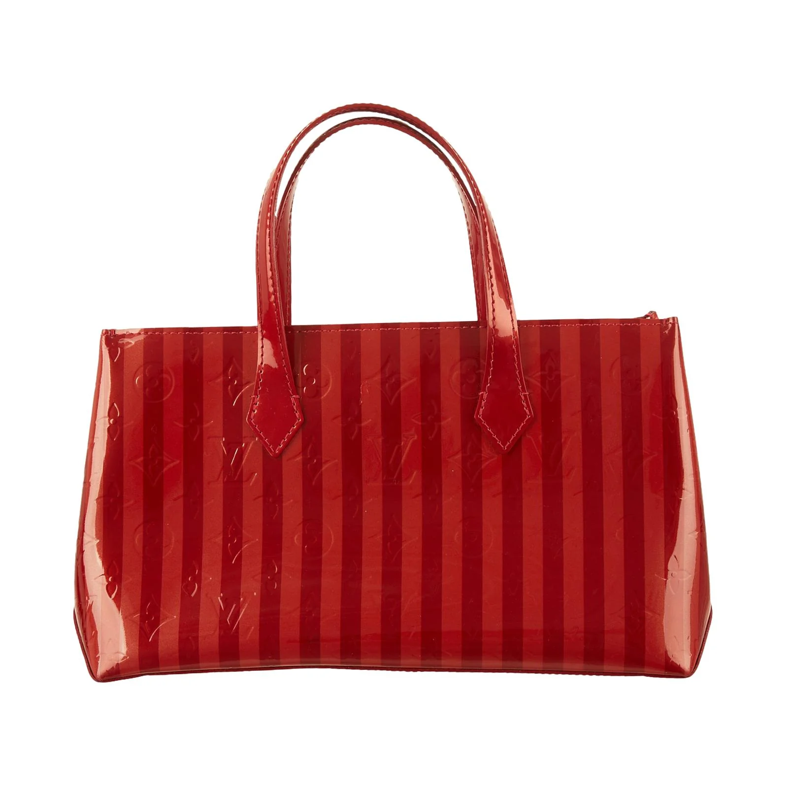 Louis Vuitton Red Monogram Striped Top Handle Bag - Image 2