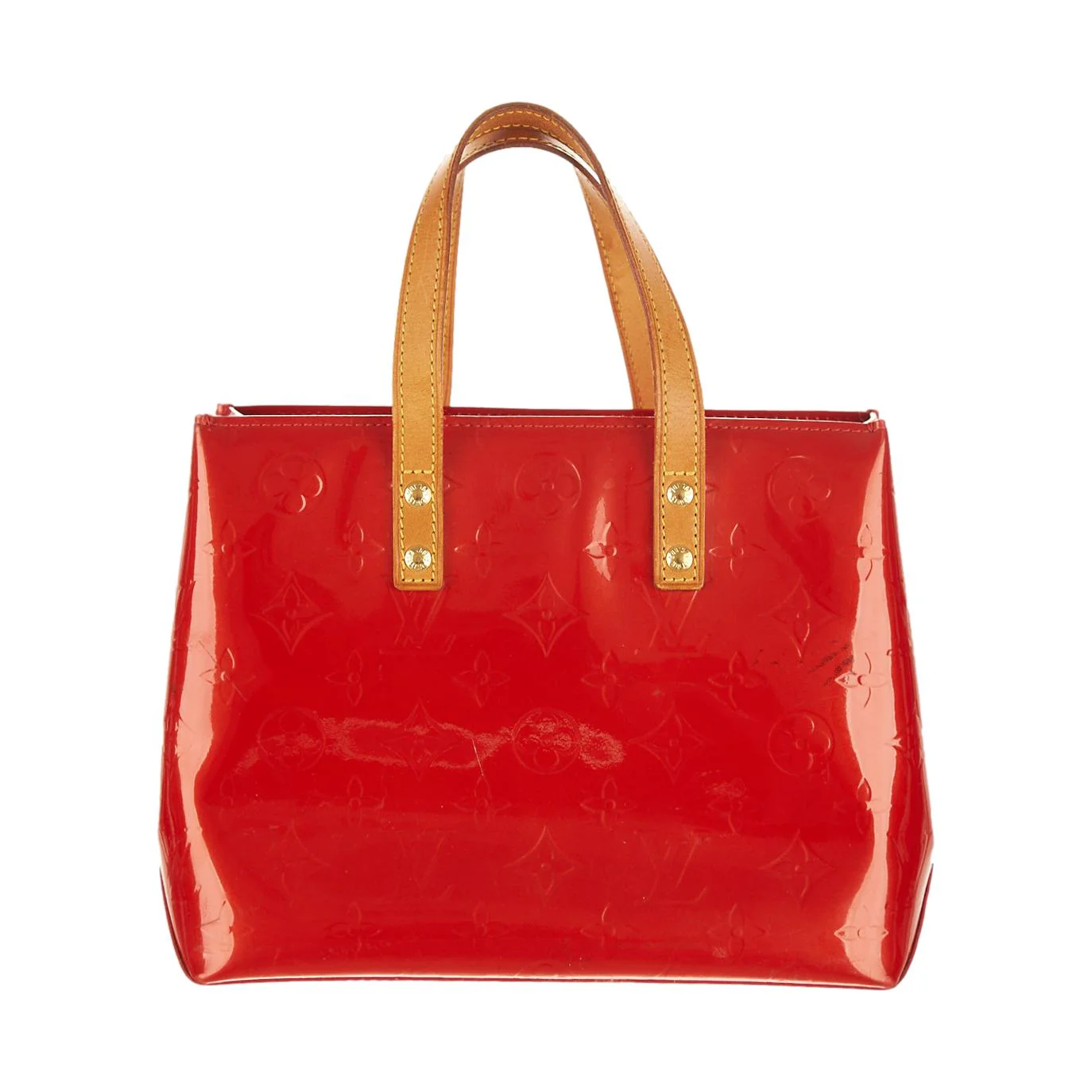 Louis Vuitton Red Monogram Vernis Top Handle Bag - Image 2