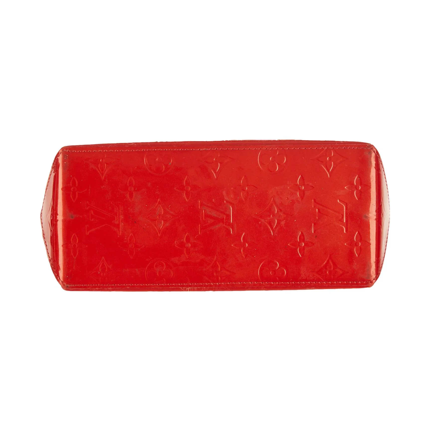 Louis Vuitton Red Monogram Vernis Top Handle Bag - Image 3