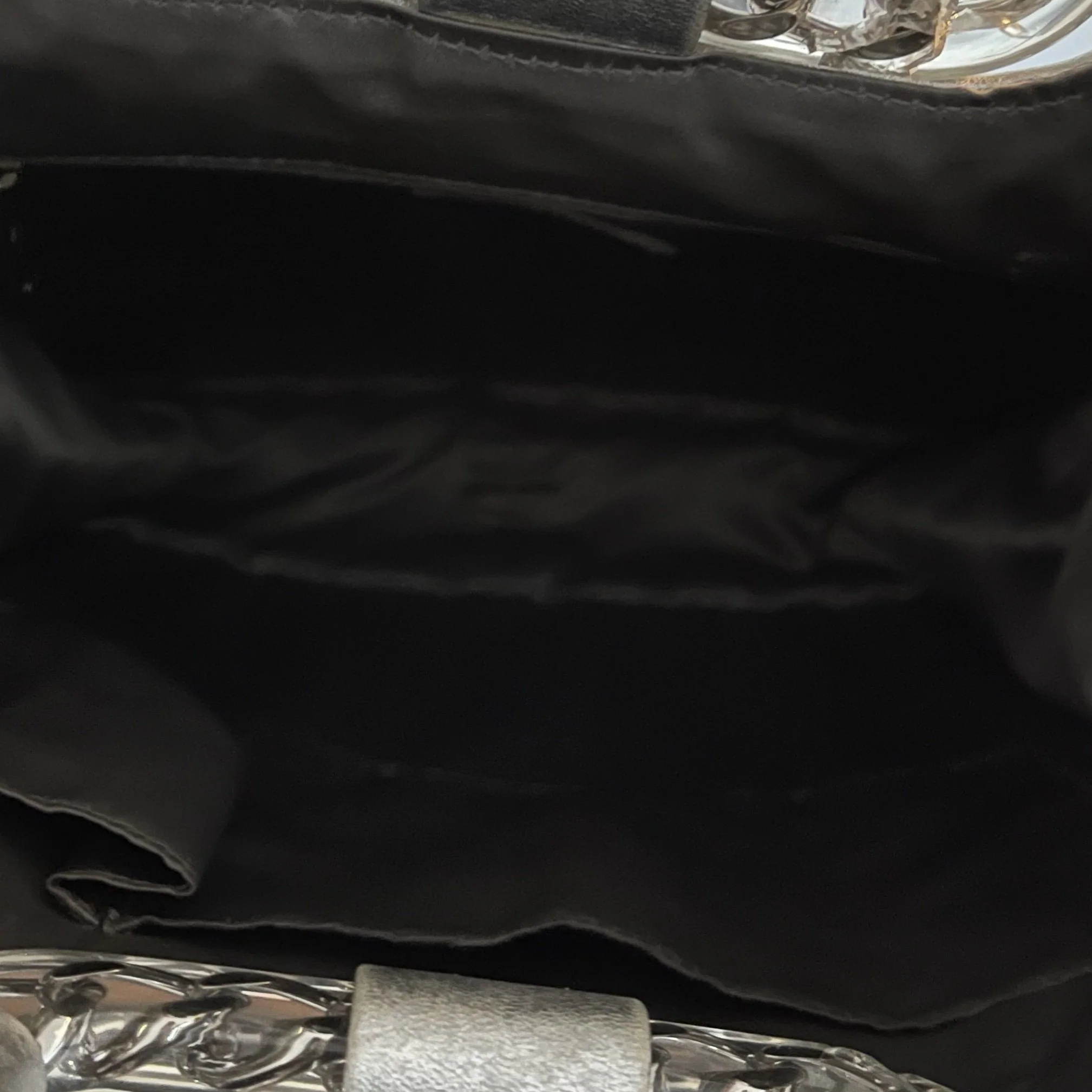 Chanel Silver Logo Ice Cube Tote Bag - Image 5