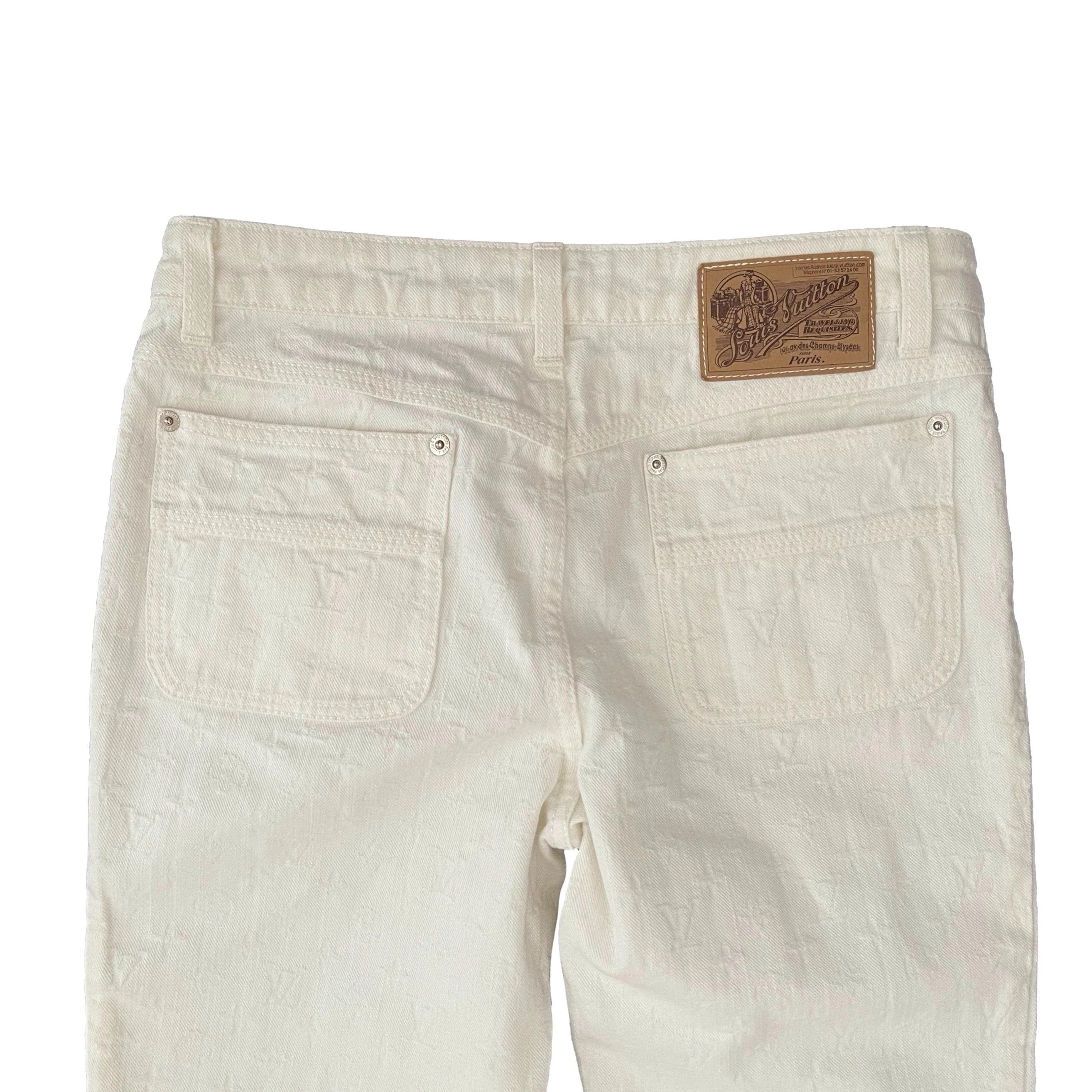 Louis Vuitton White Logo Jeans