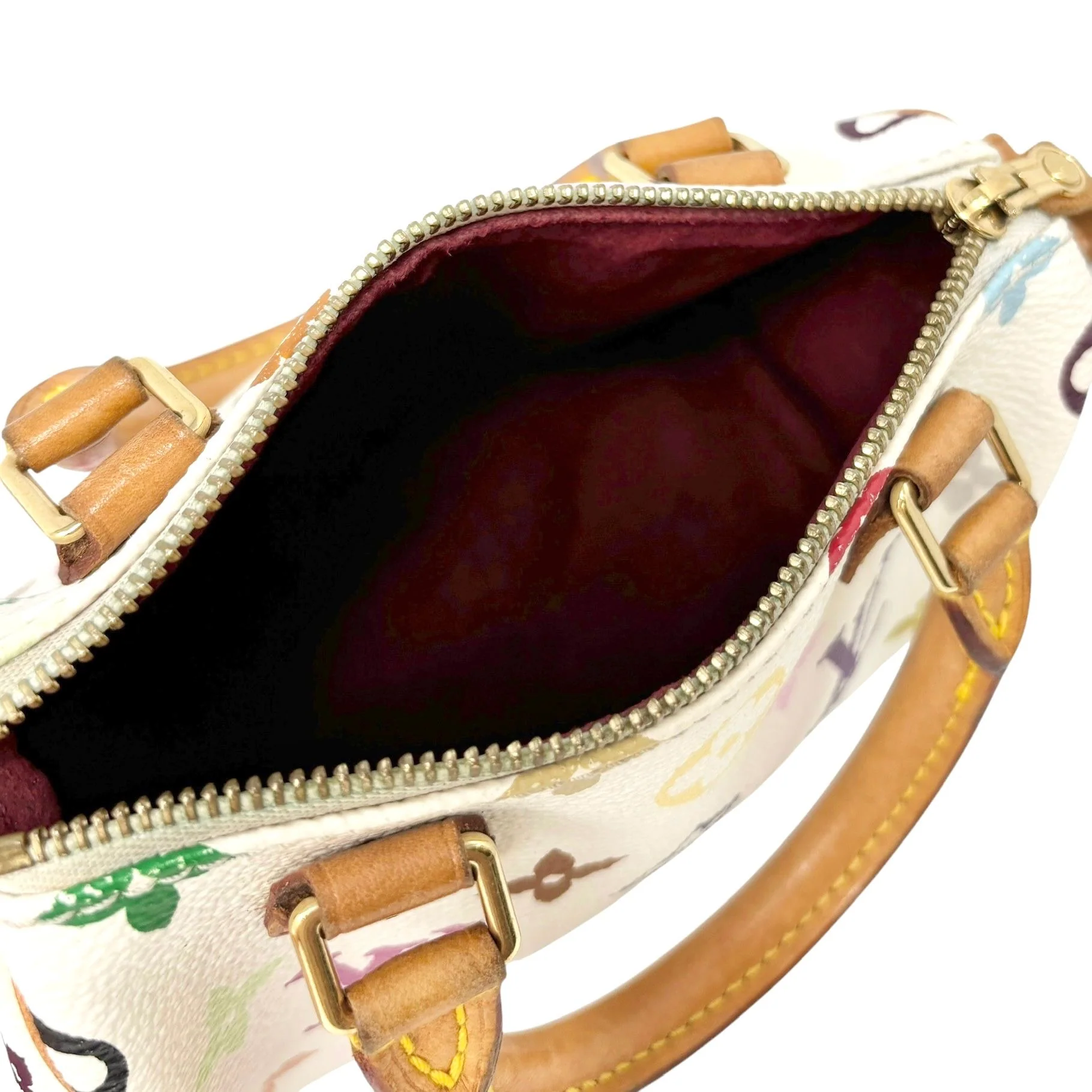 Louis Vuitton White Murakami Nano Speedy Bag - Image 3
