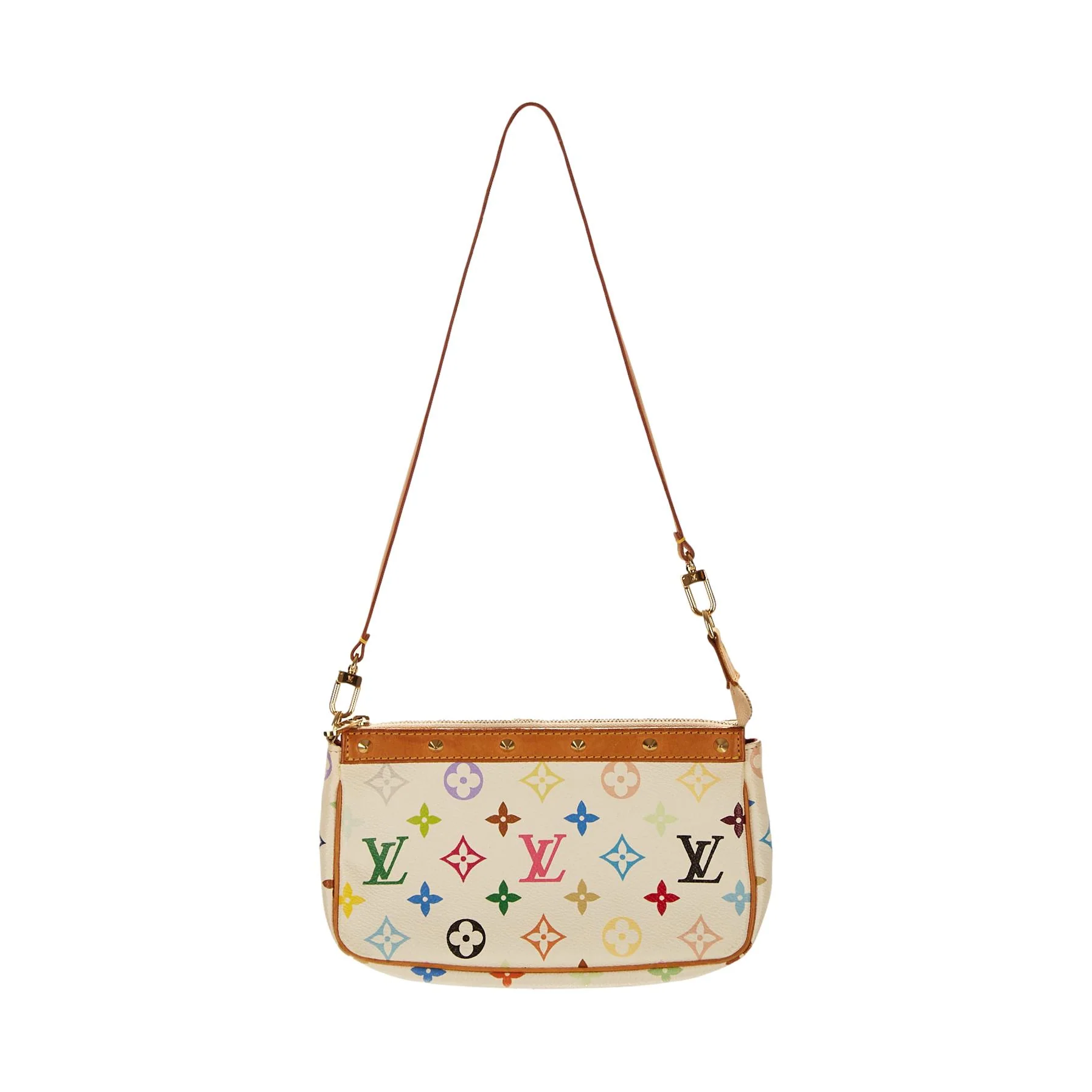 Louis Vuitton White Multicolor Monogram Mini Shoulder Bag - Image 2