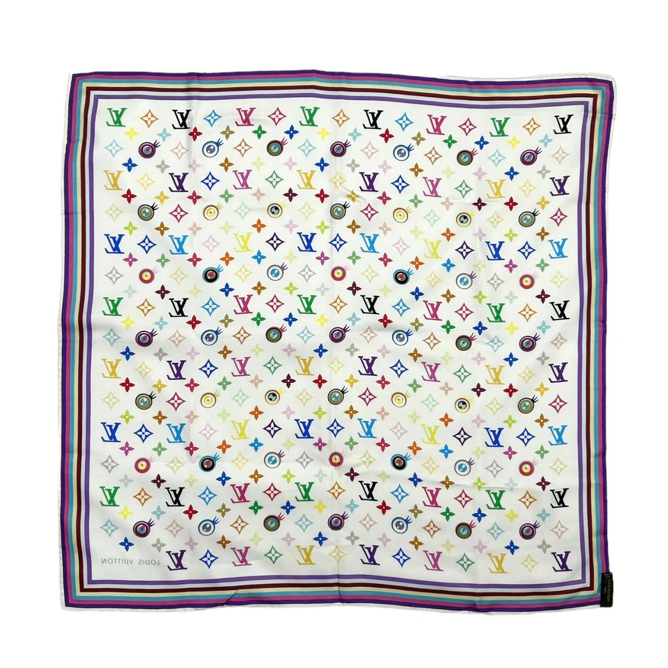 Louis Vuitton White Murakami Eye Scarf - Image 2