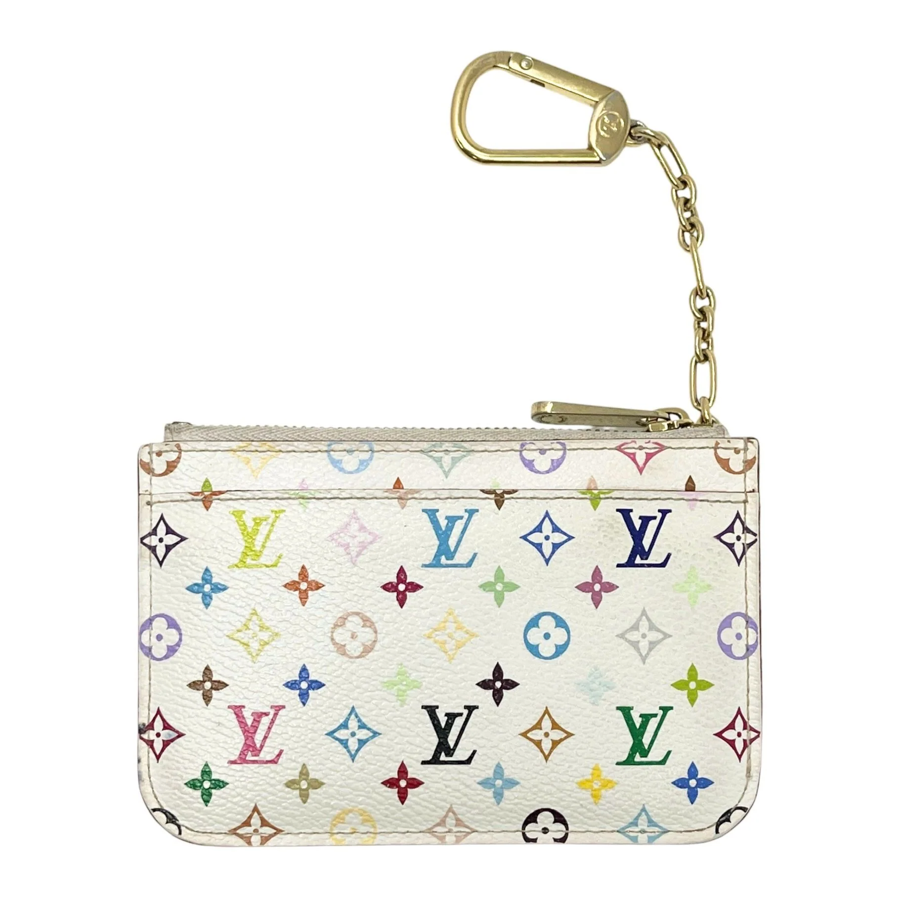 Louis Vuitton White Murakami Keychain Wallet - Image 3