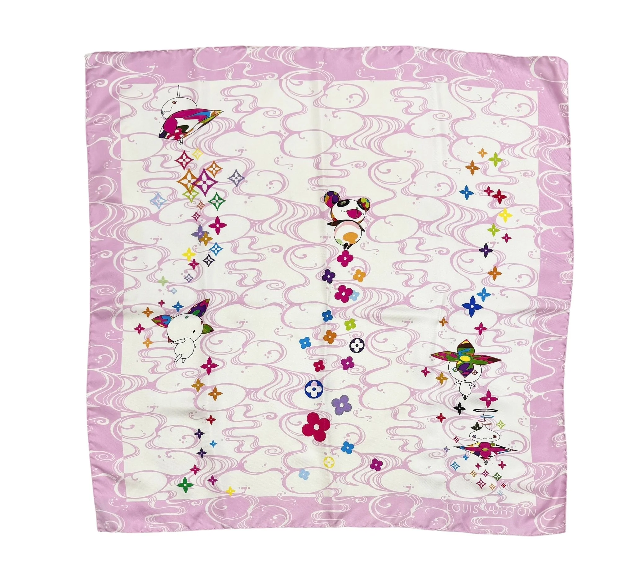 Louis Vuitton Pink Murakami Print Scarf