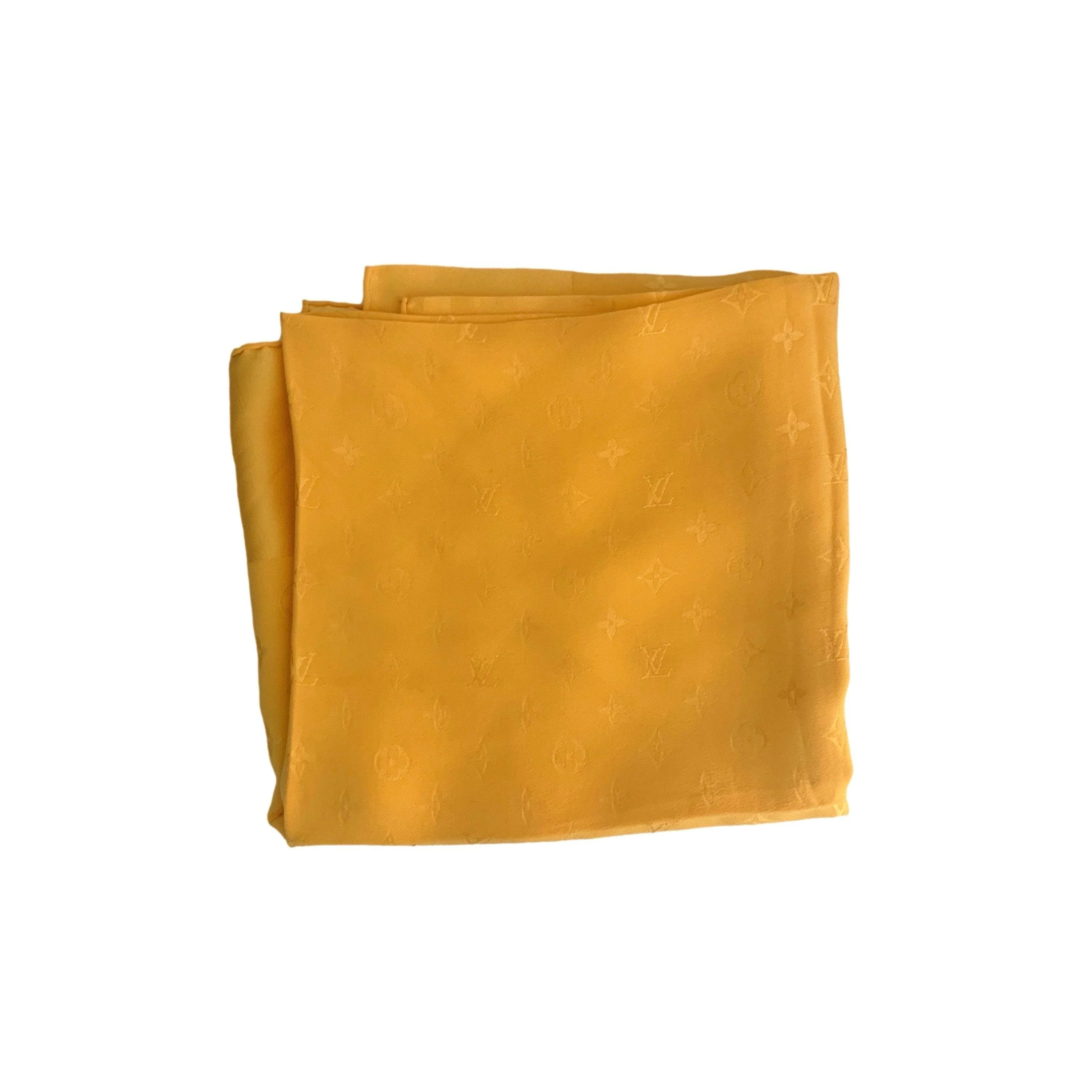 Louis Vuitton Yellow Monogram Silk Scarf