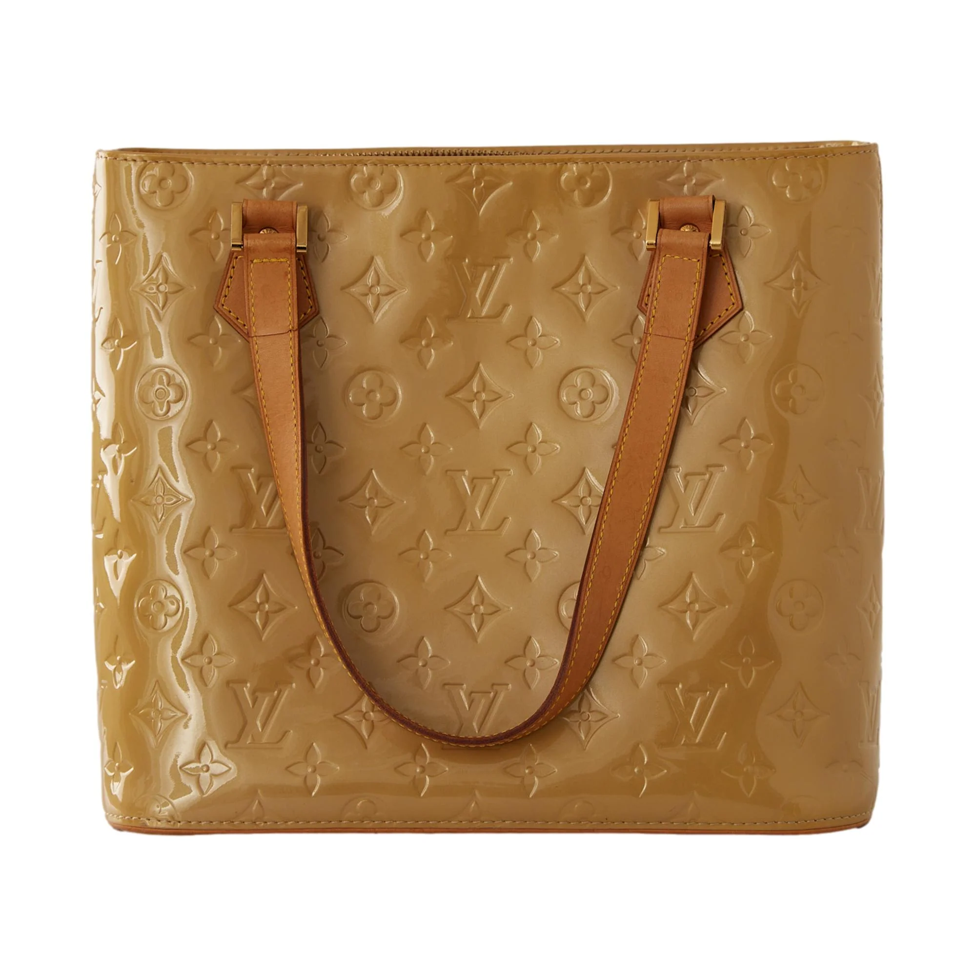 Louis Vuitton Yellow Monogram Vernis Shoulder Tote - Image 2