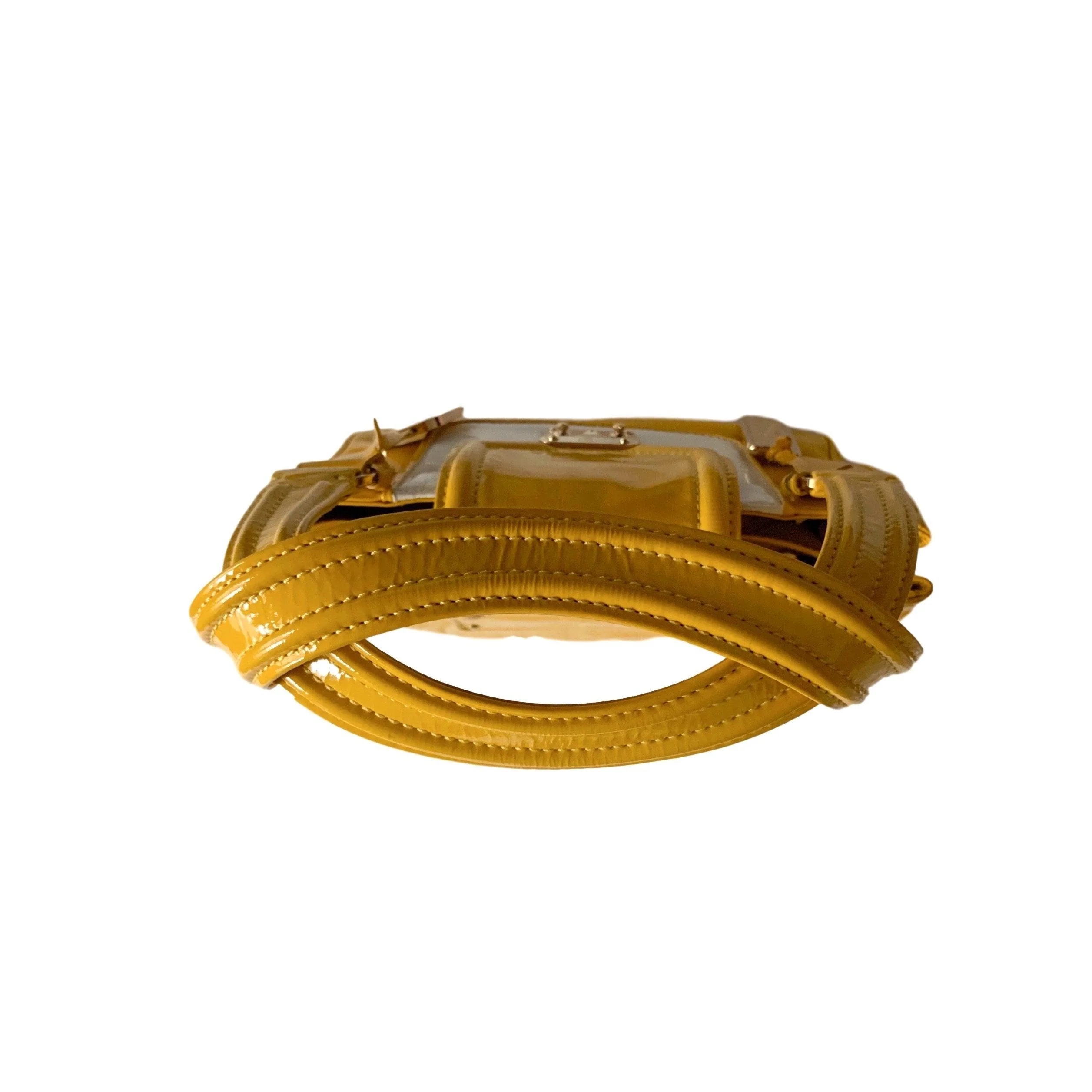 Louis Vuitton Yellow Patent Top Handle Bag - Image 3