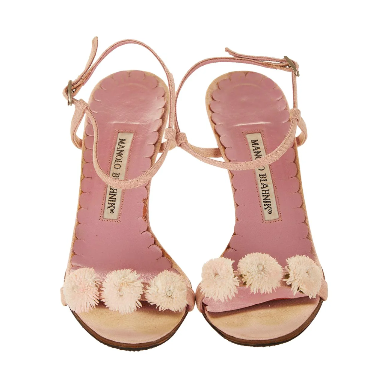 Manolo Blahnik Pink Flower Heels - Image 2