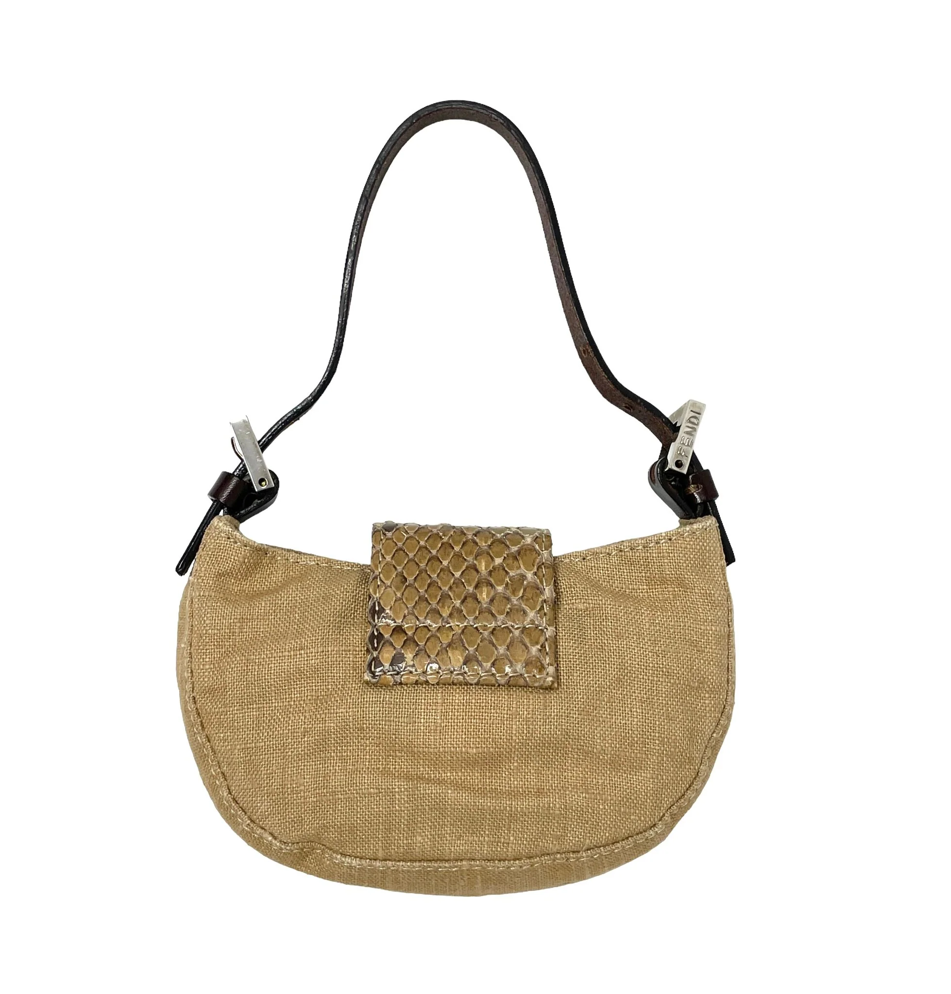 Fendi Mini Snakeskin Croissant Bag - Image 2